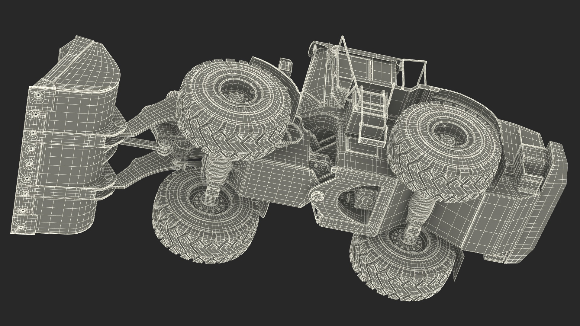 Front End Wheel Loader Rigged 3D model