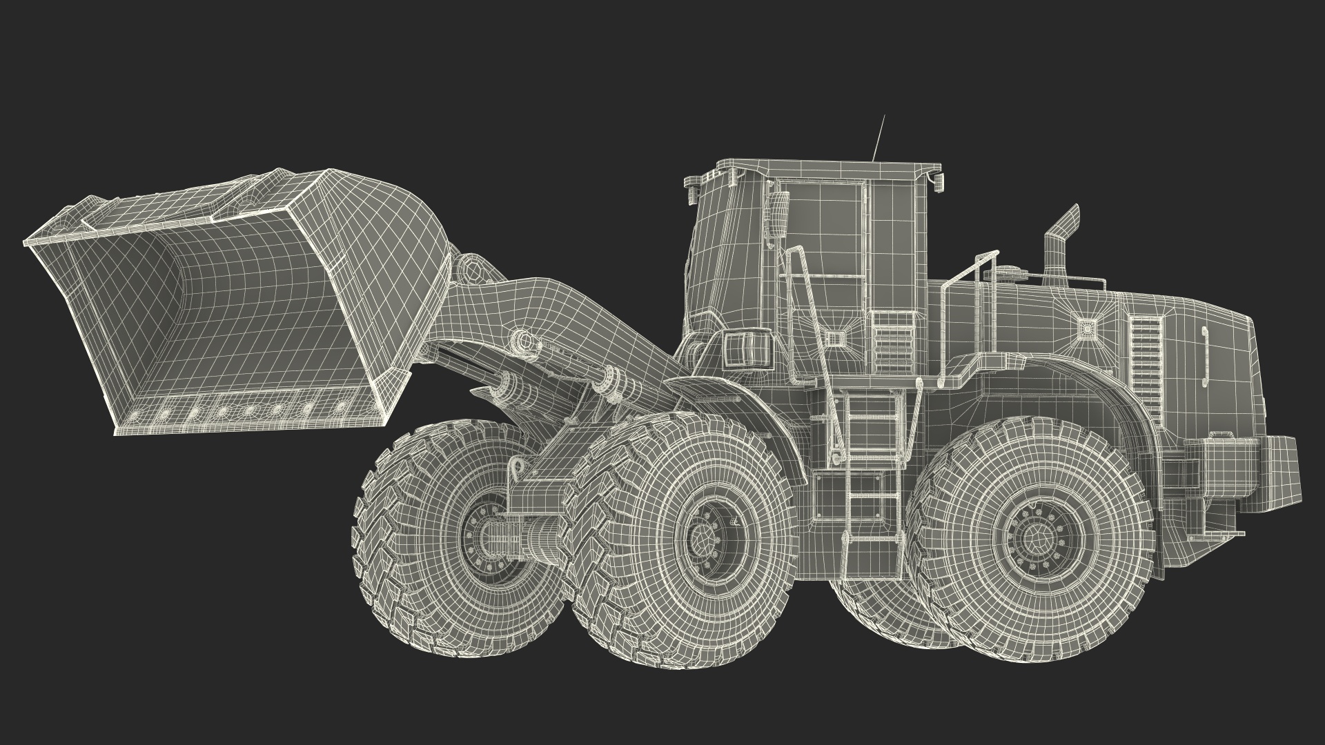 Front End Wheel Loader Rigged 3D model