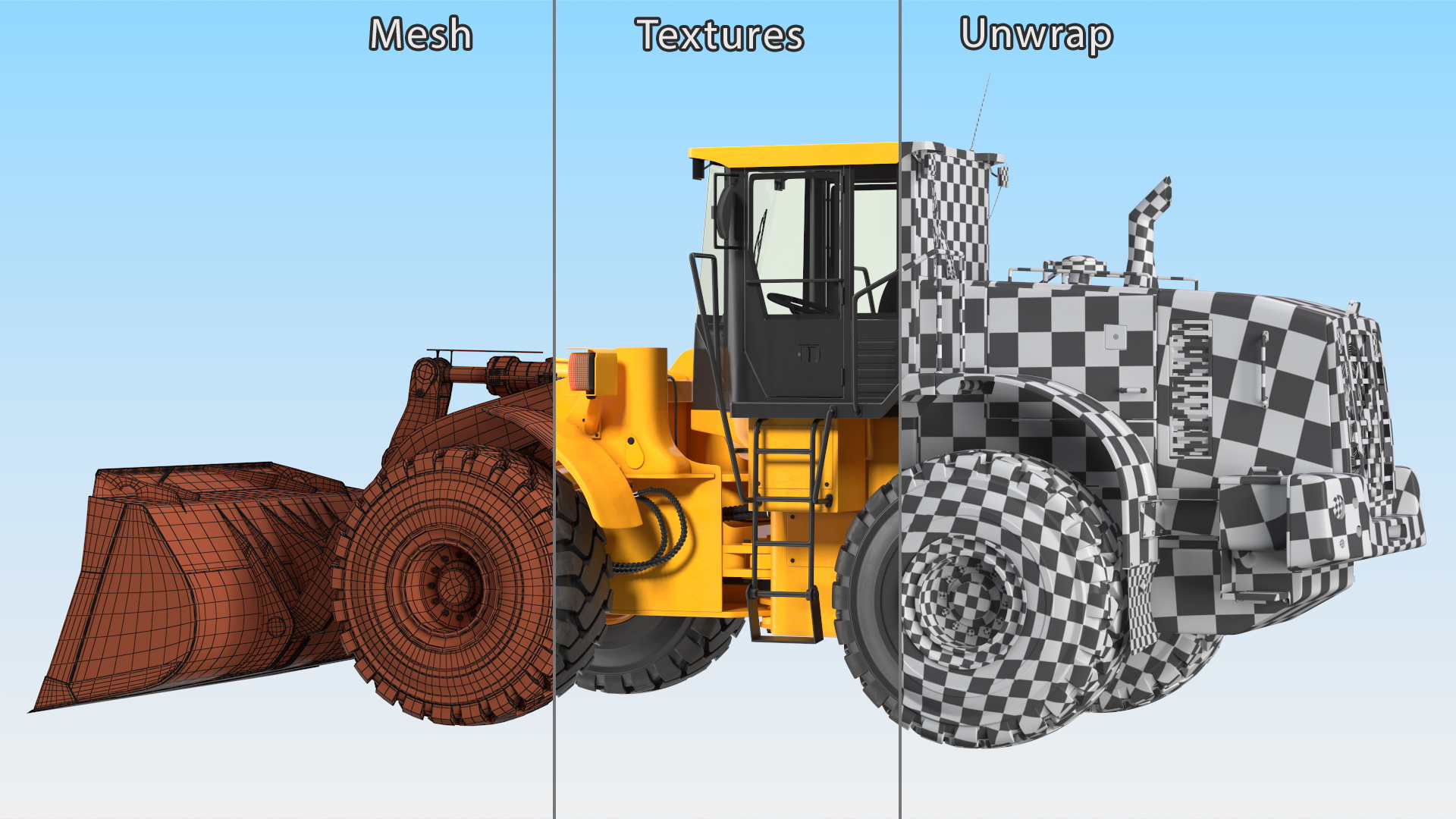 Front End Wheel Loader Rigged 3D model