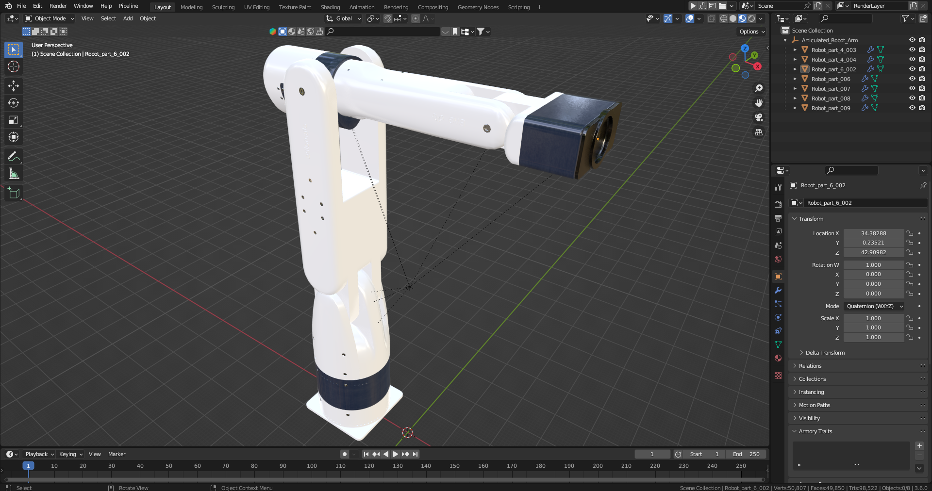 Automata EVA Articulated Robot Arm 3D model