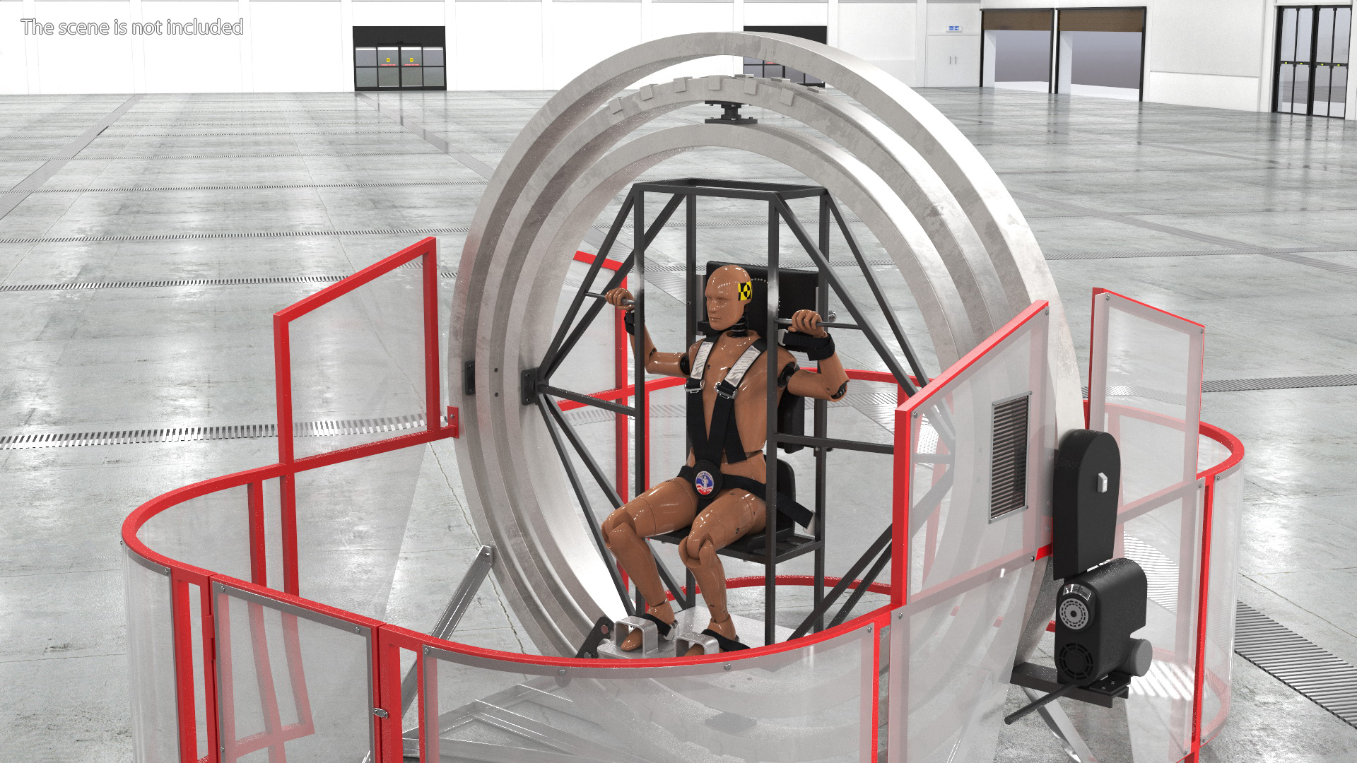 3D model Astronaut Training Device with Mannequin