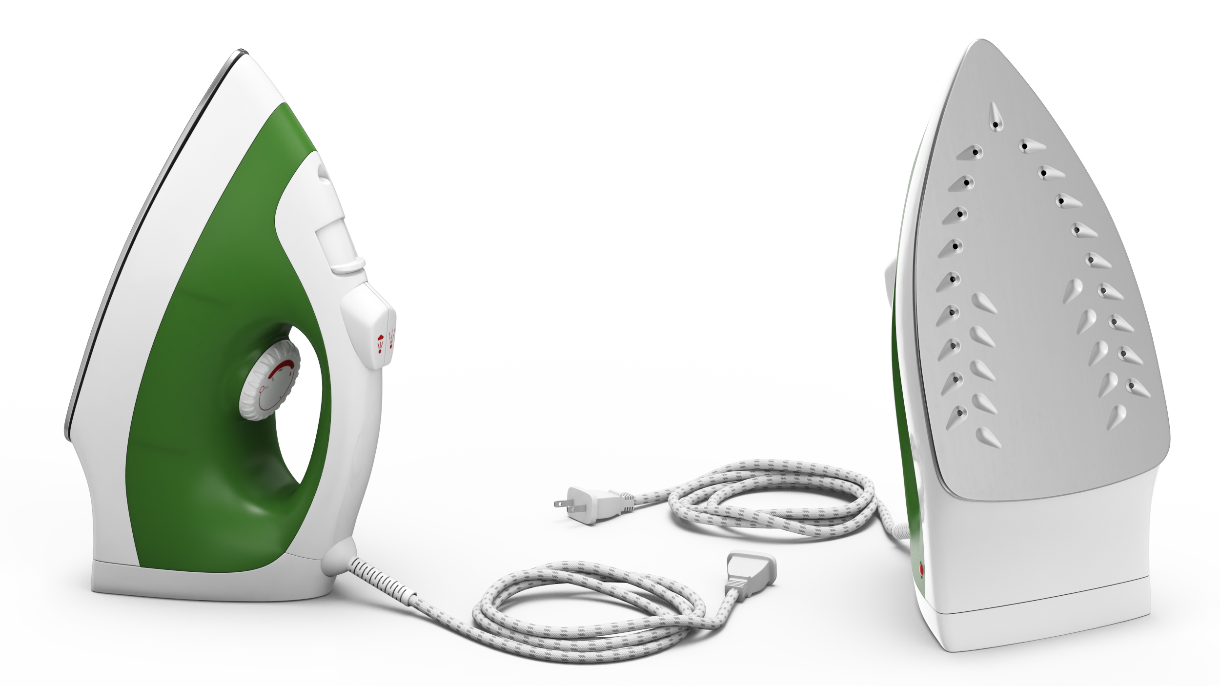 3D Steam Iron Green