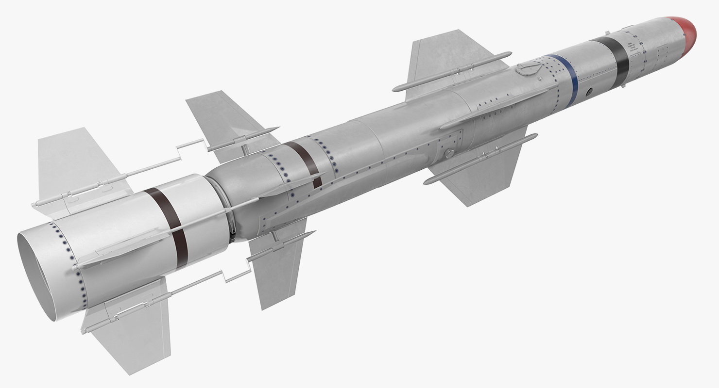 3D MK 141 Launching System RGM With Harpoon Anti Ship Missile model