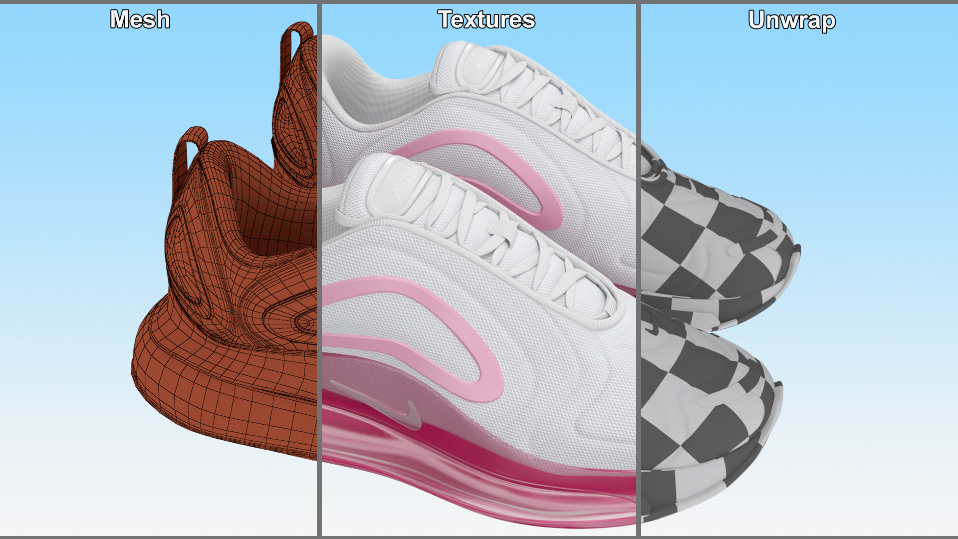 3D Nike Air Max 720 Pink Rise