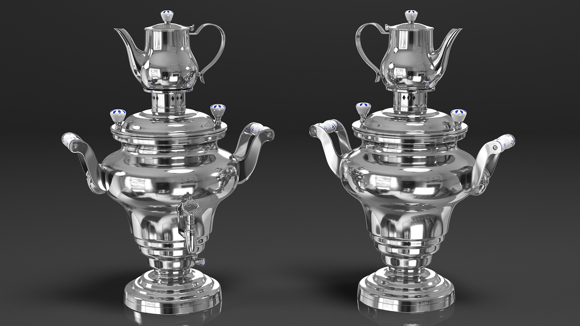 3D model Electric Russian Samovar Kettle Set