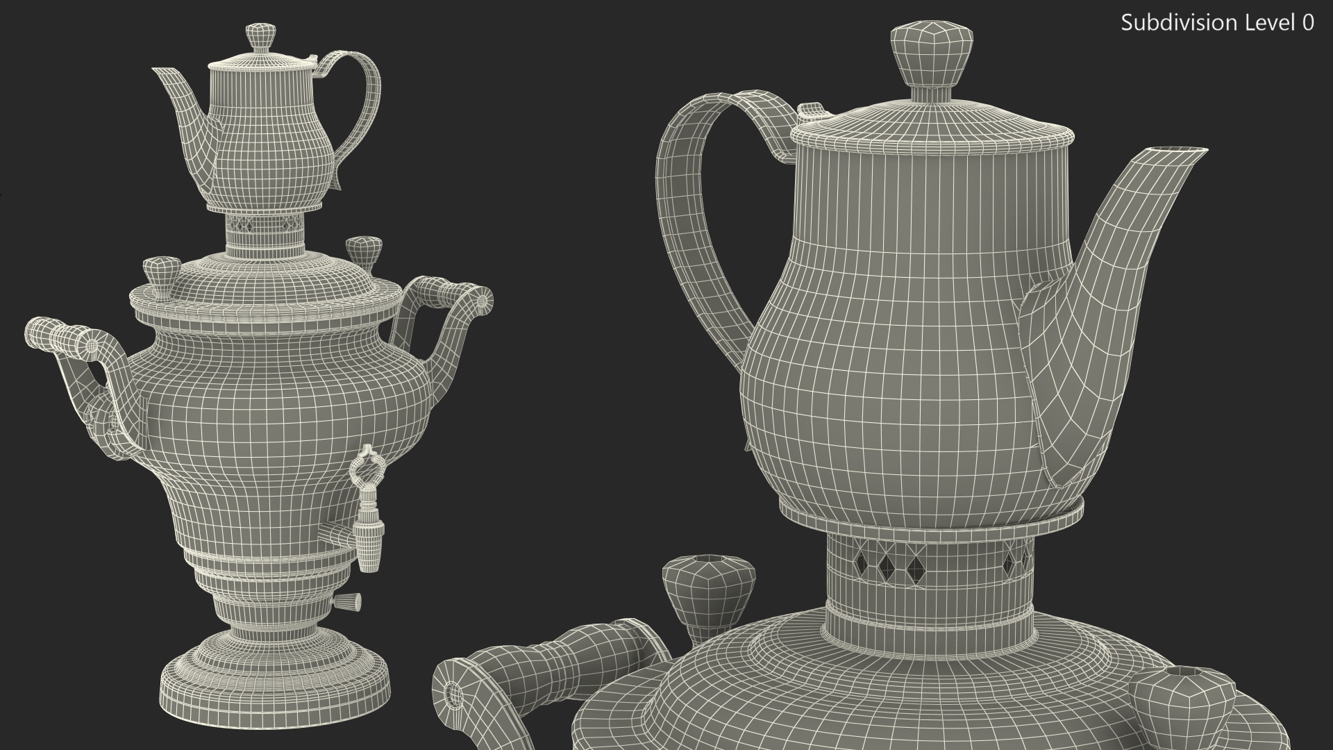 3D model Electric Russian Samovar Kettle Set