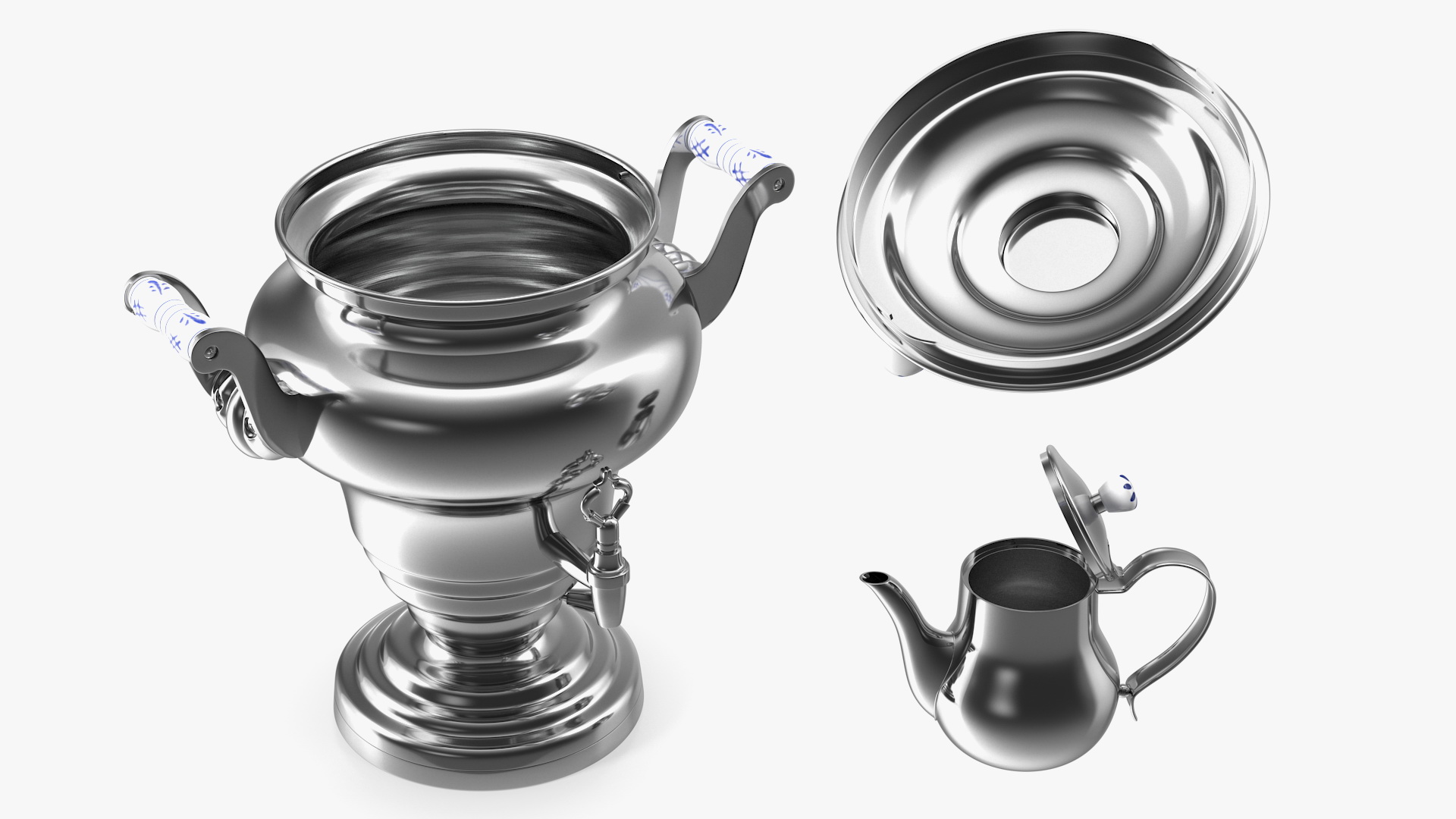 3D model Electric Russian Samovar Kettle Set