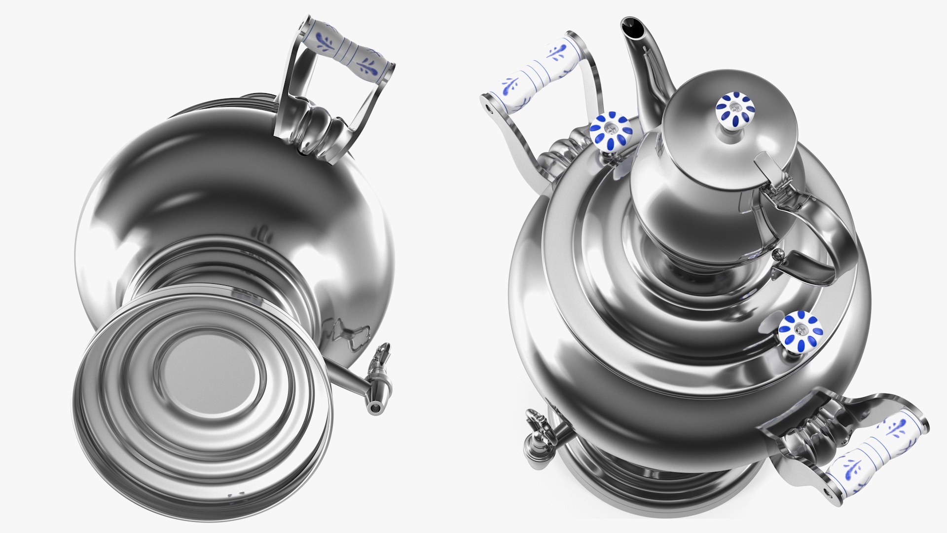 3D model Electric Russian Samovar Kettle Set