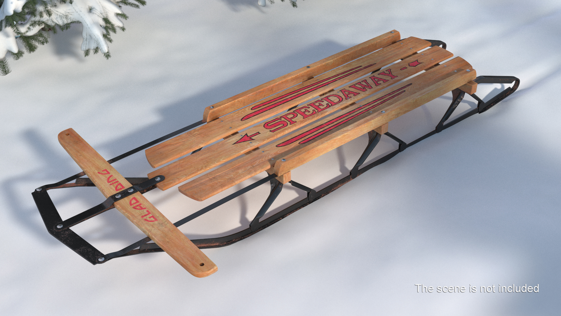 Vintage Snow Sled 3D