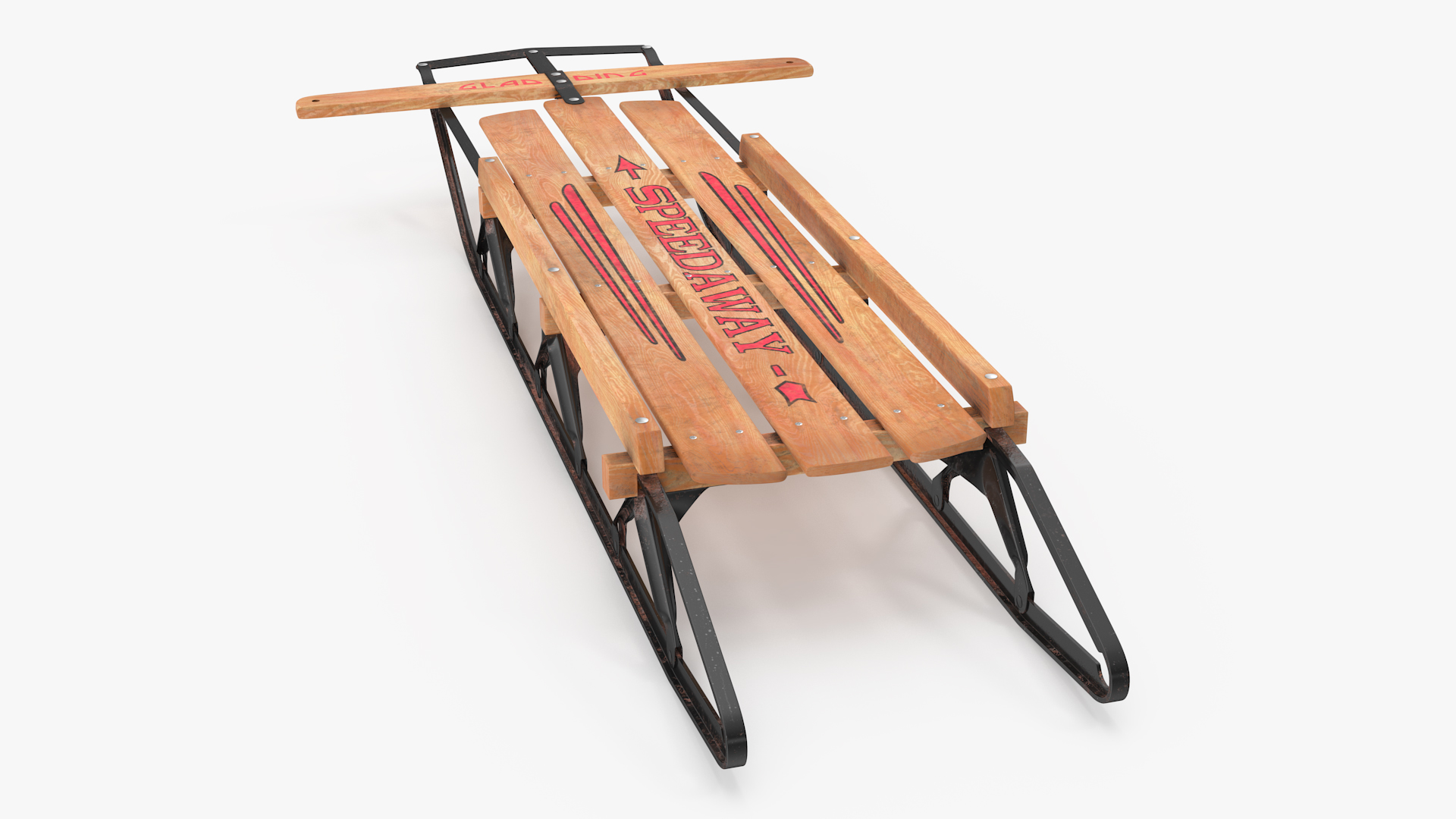 Vintage Snow Sled 3D