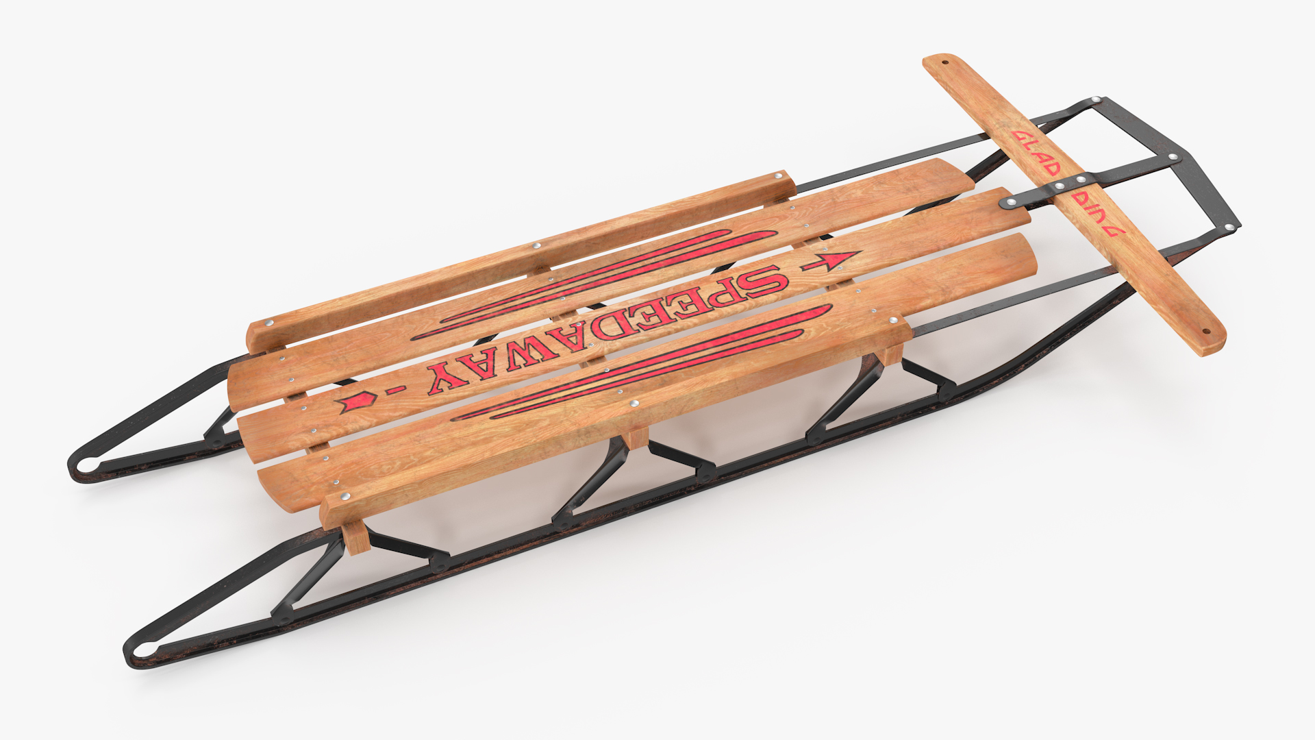 Vintage Snow Sled 3D