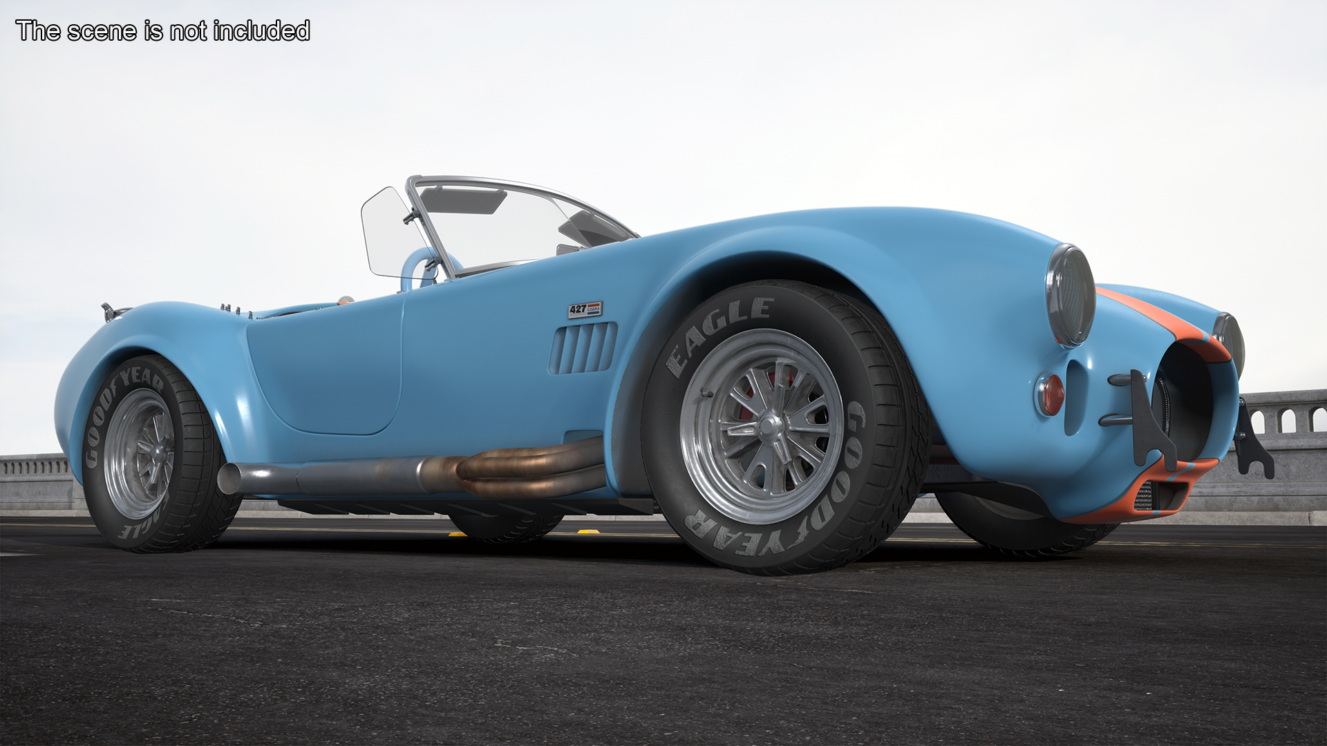 1965 Shelby Cobra Blue Rigged 3D model