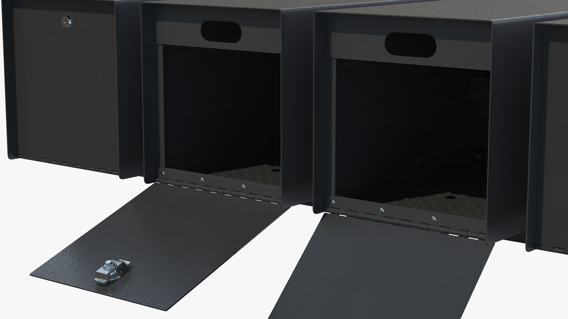 3D model Mailbox Complete Quad Mount Cluster