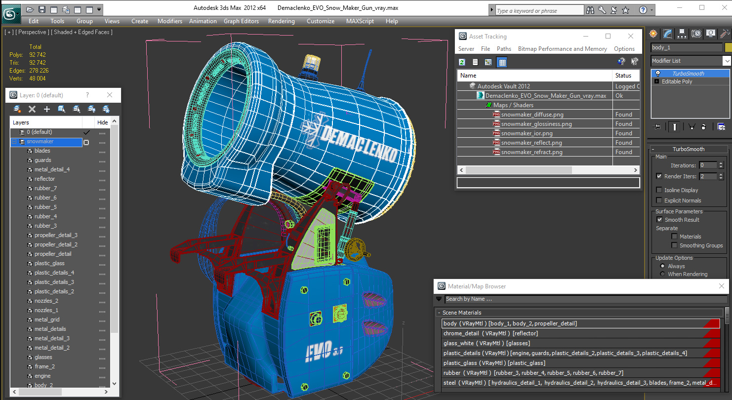 Demaclenko EVO Snow Maker Gun 3D model