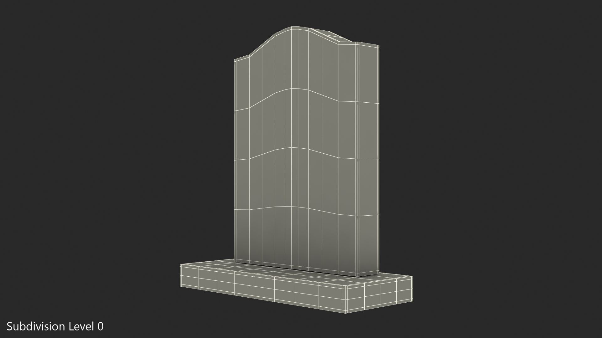 3D Granite Gravestone model