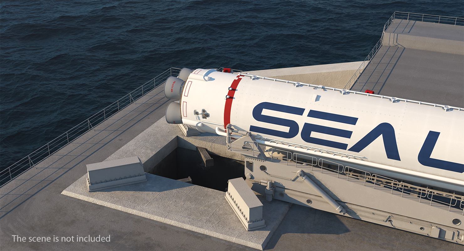 Sea Launch Platform Odyssey Rigged 3D model