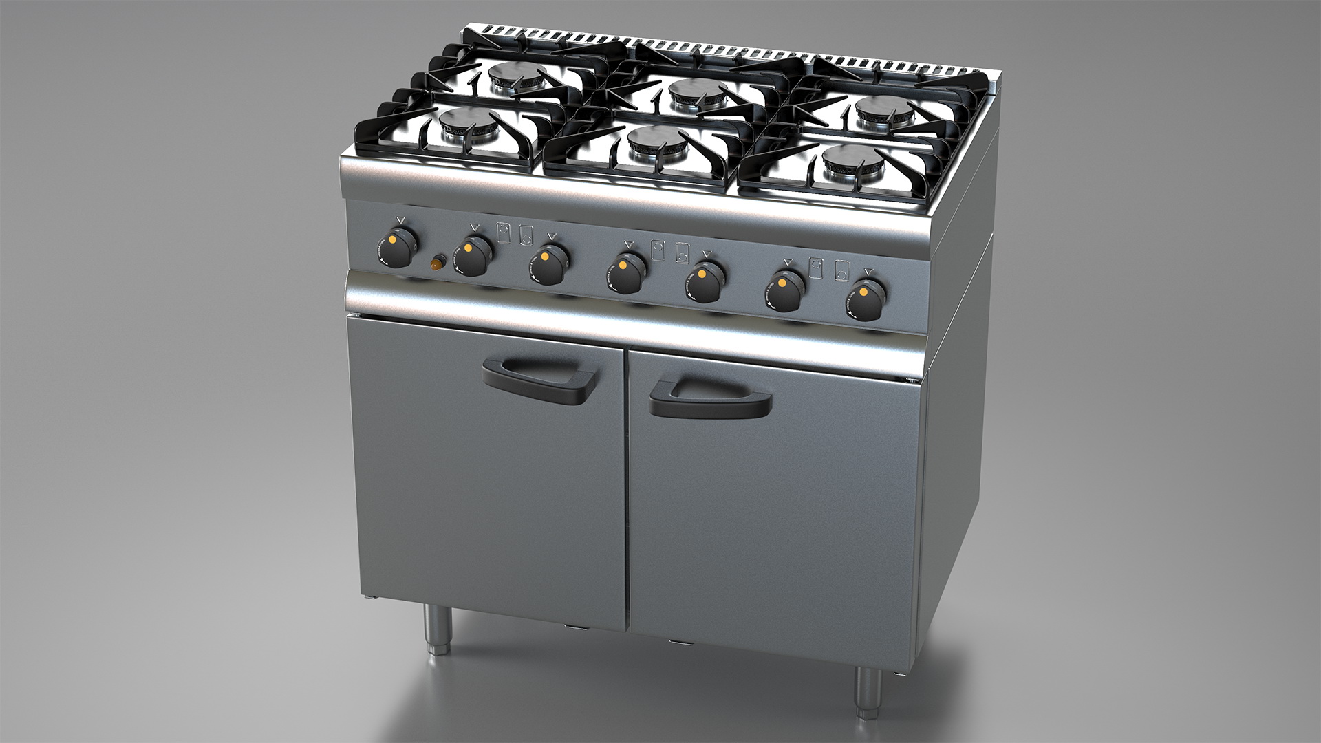 3D Inox Kitchen Gas Owen