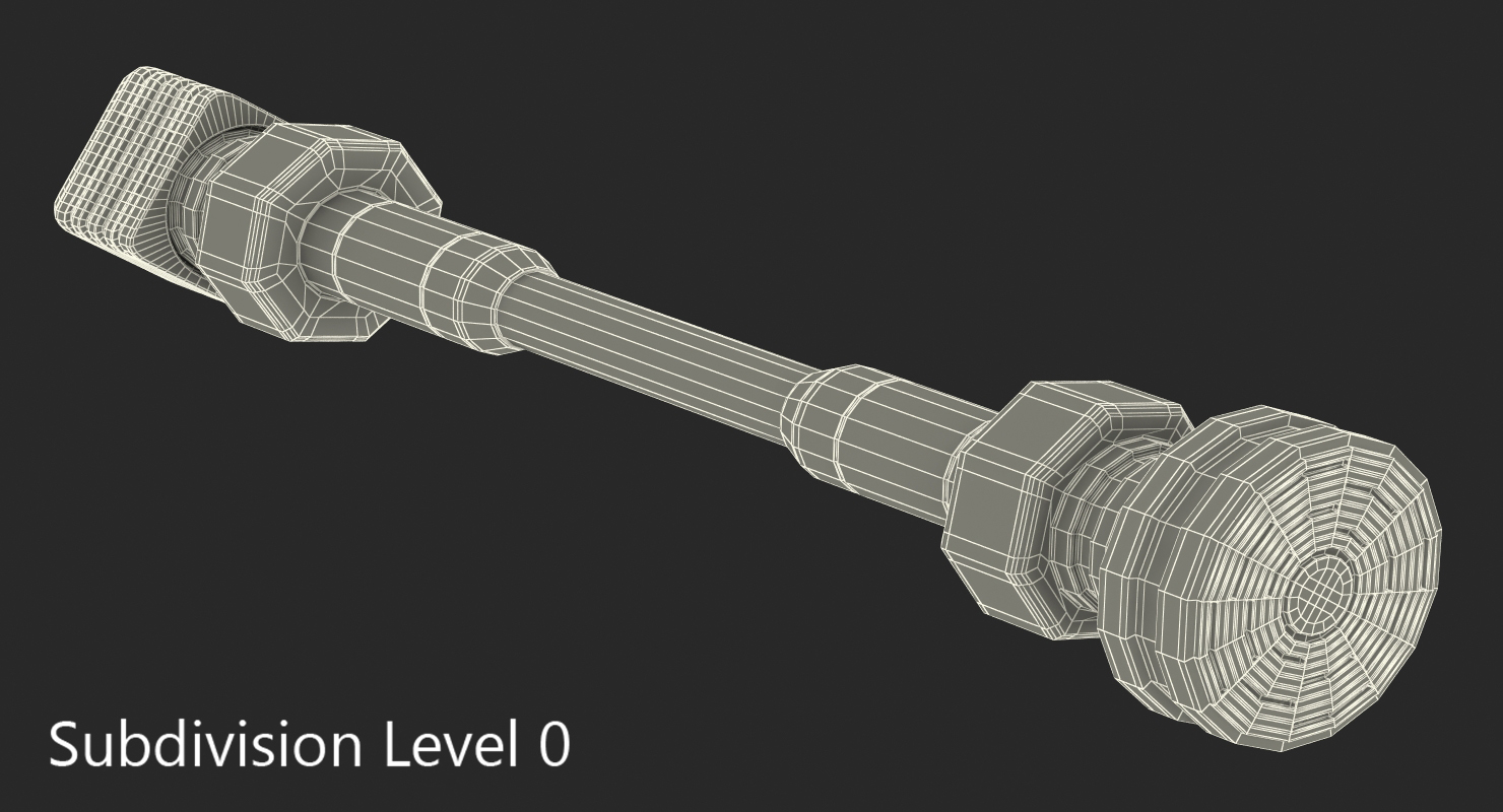 3D model Anodized Ram Hydraulic Cylinder 8 Sci Fi