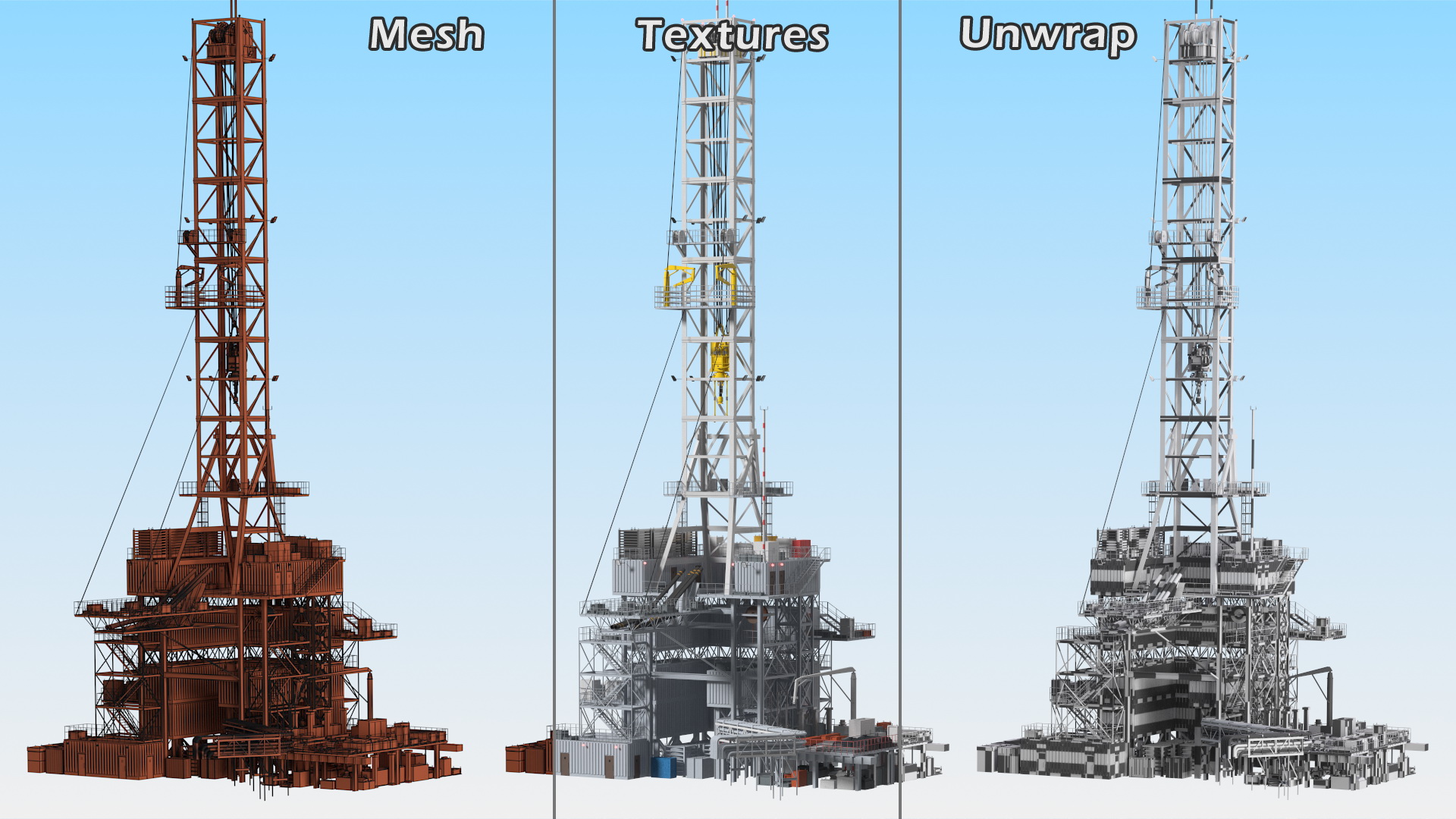 3D Drilling Rig Platform