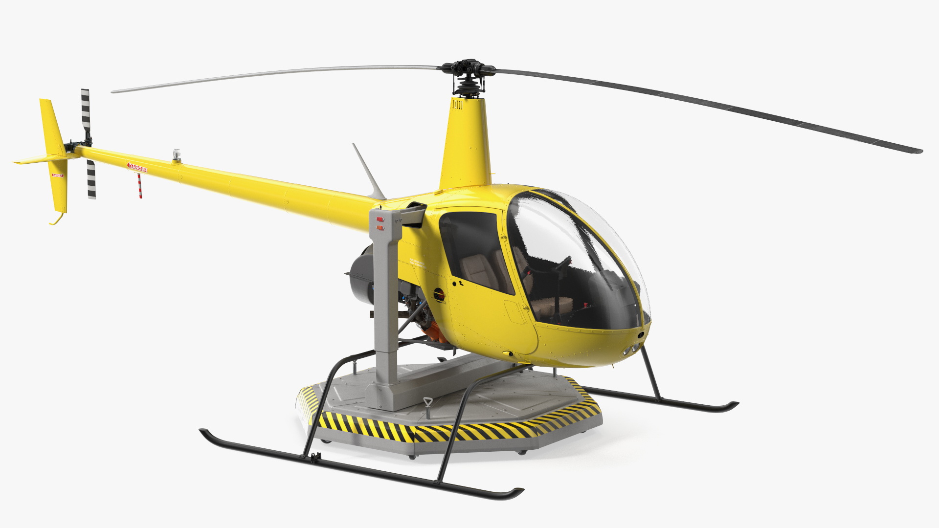 3D model Helicopter Trainer Yellow