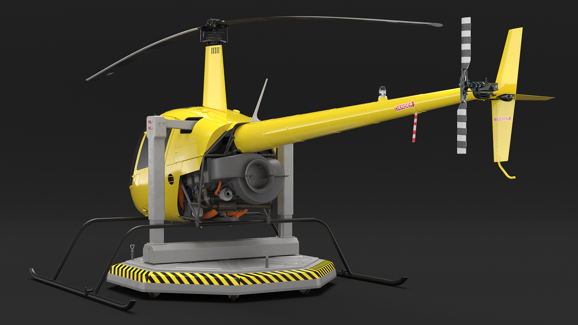 3D model Helicopter Trainer Yellow