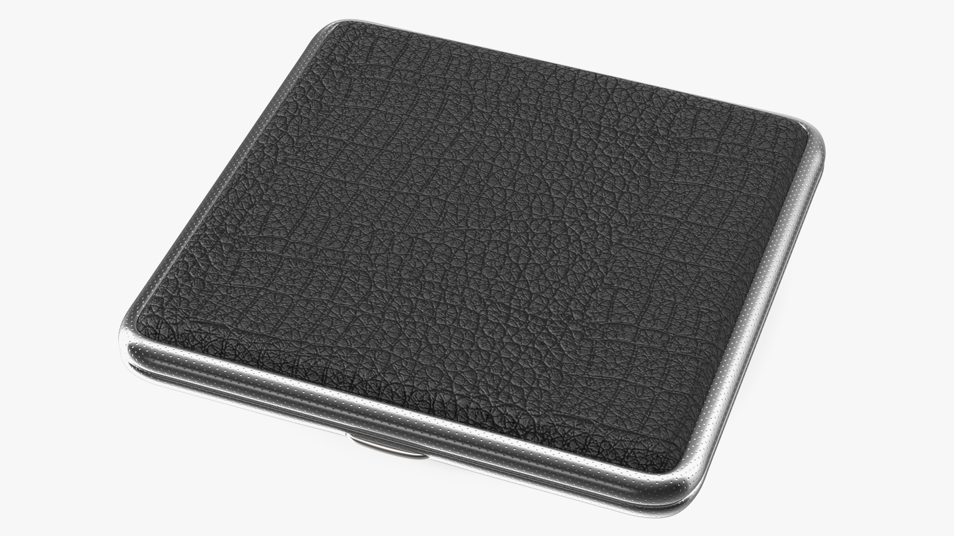 Metal Cigarette Case Silver and Black 3D