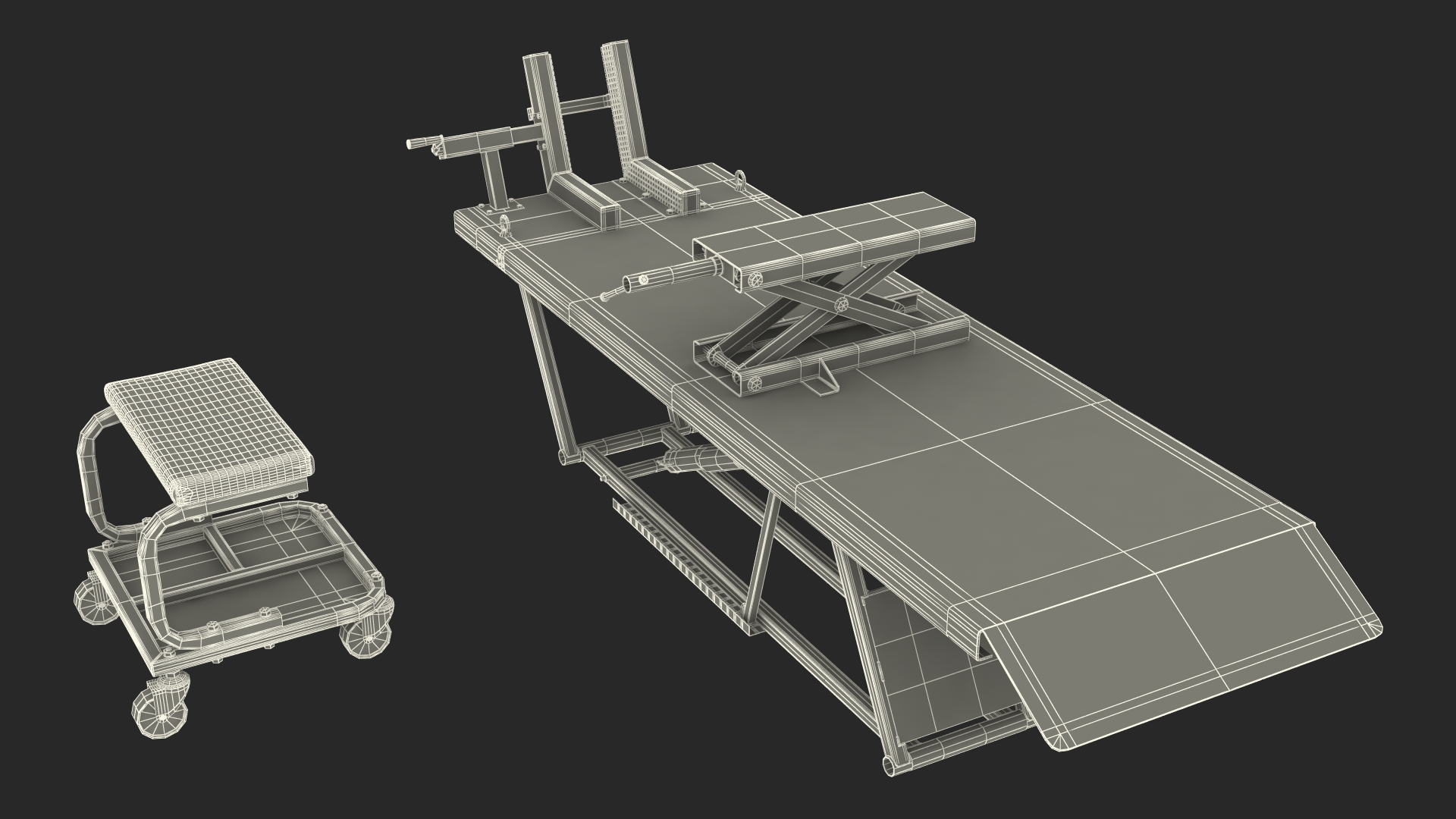 Motorcycle Lift Adapter Kit Rigged 3D model