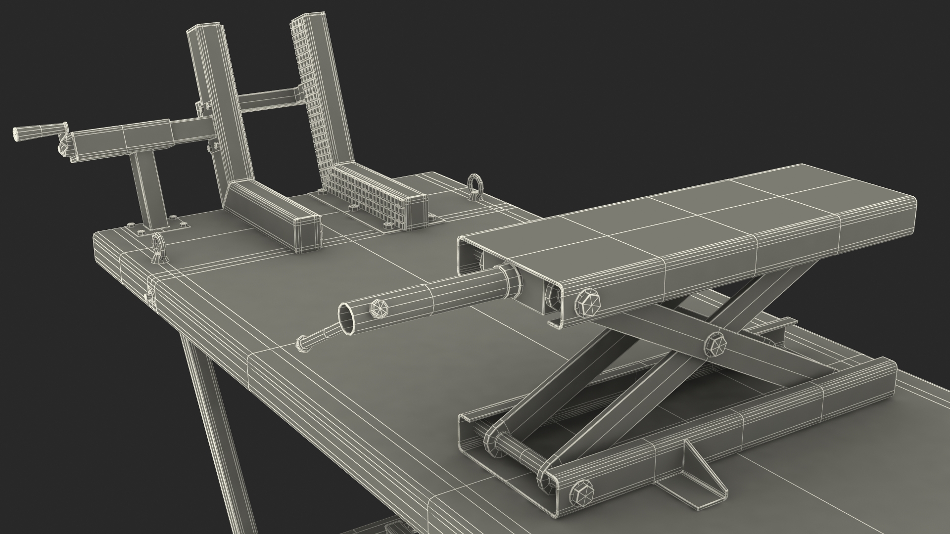 Motorcycle Lift Adapter Kit Rigged 3D model