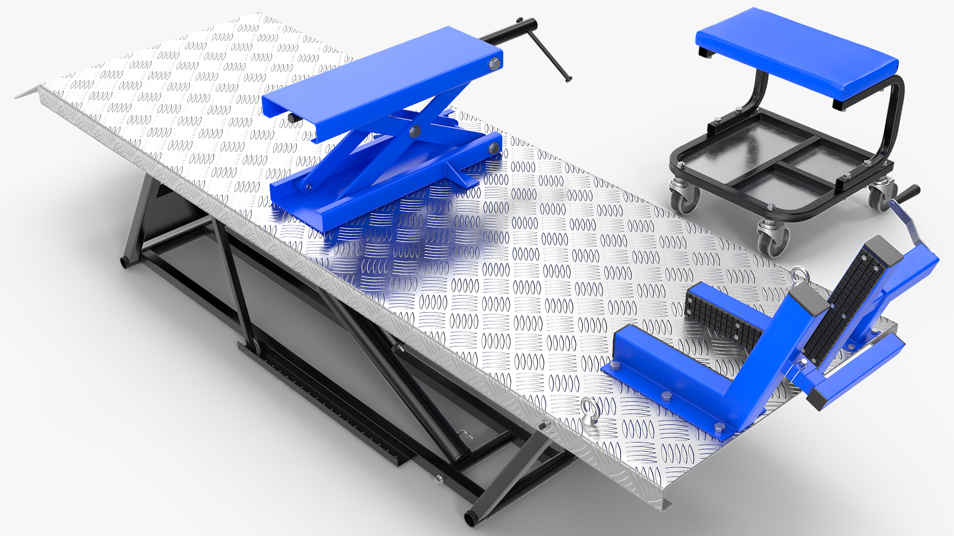 Motorcycle Lift Adapter Kit Rigged 3D model