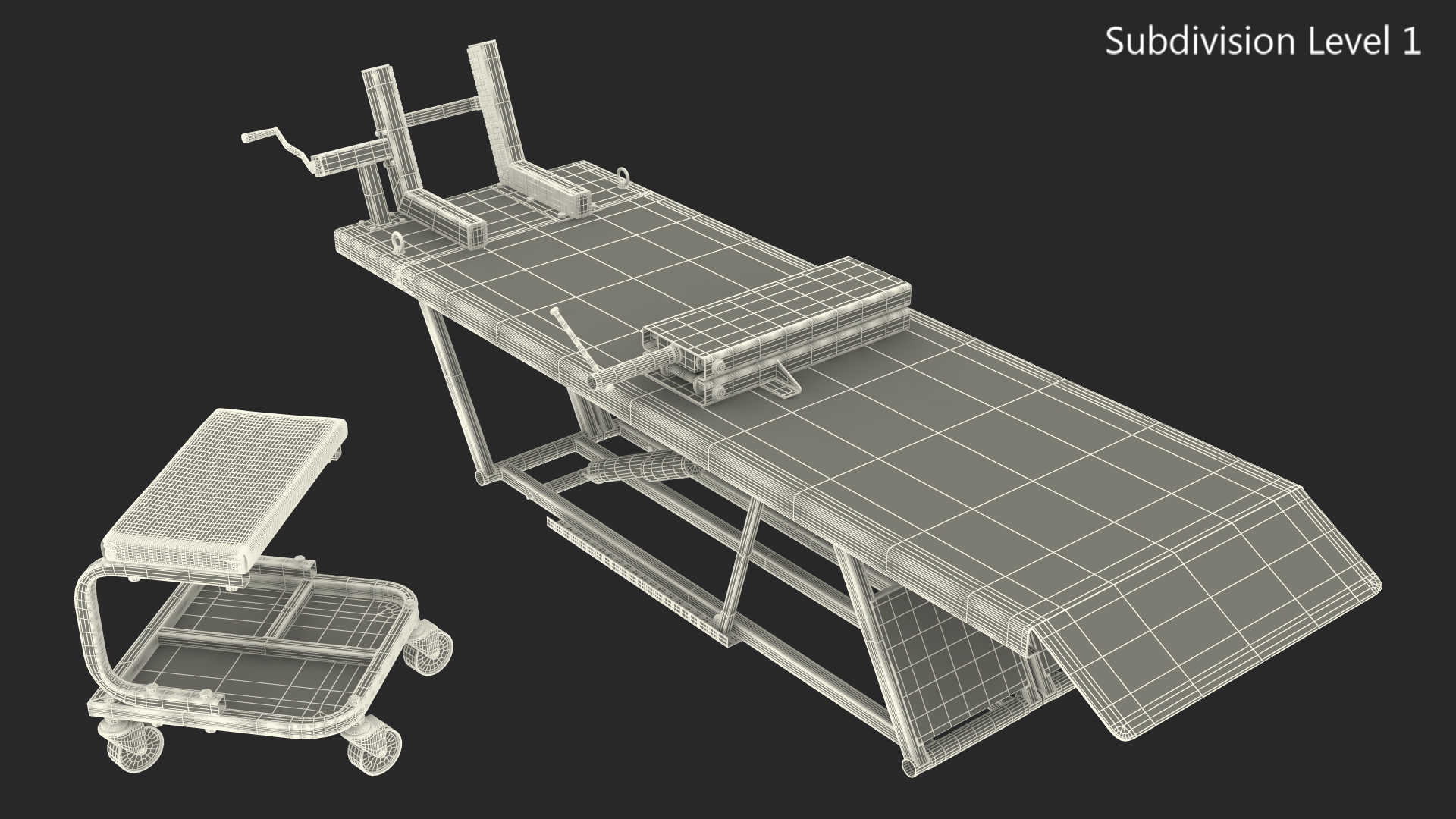 Motorcycle Lift Adapter Kit Rigged 3D model