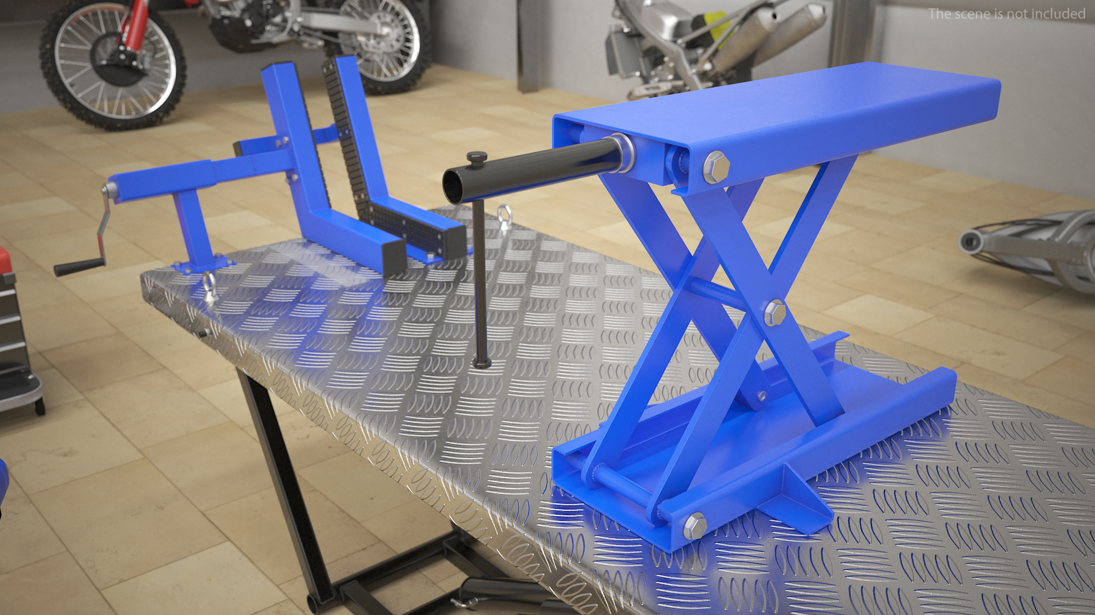 Motorcycle Lift Adapter Kit Rigged 3D model