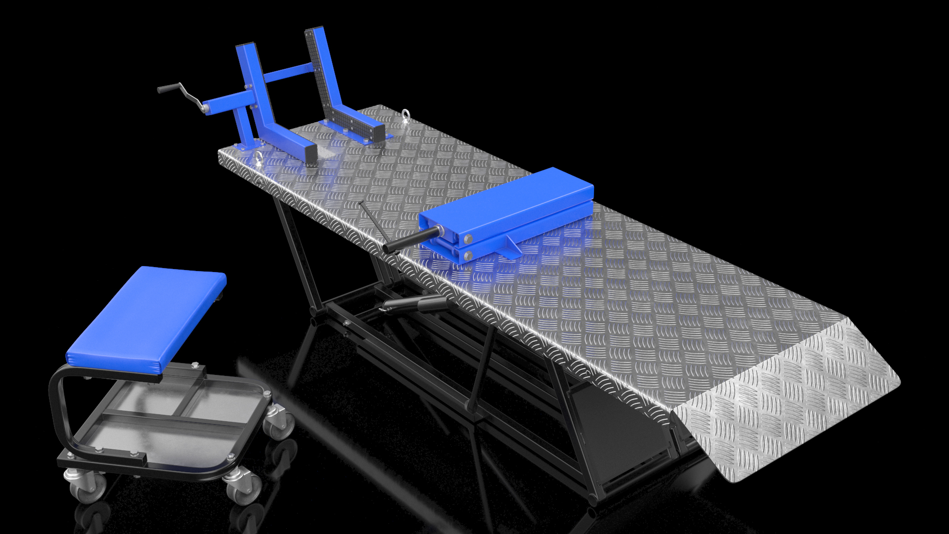 Motorcycle Lift Adapter Kit Rigged 3D model