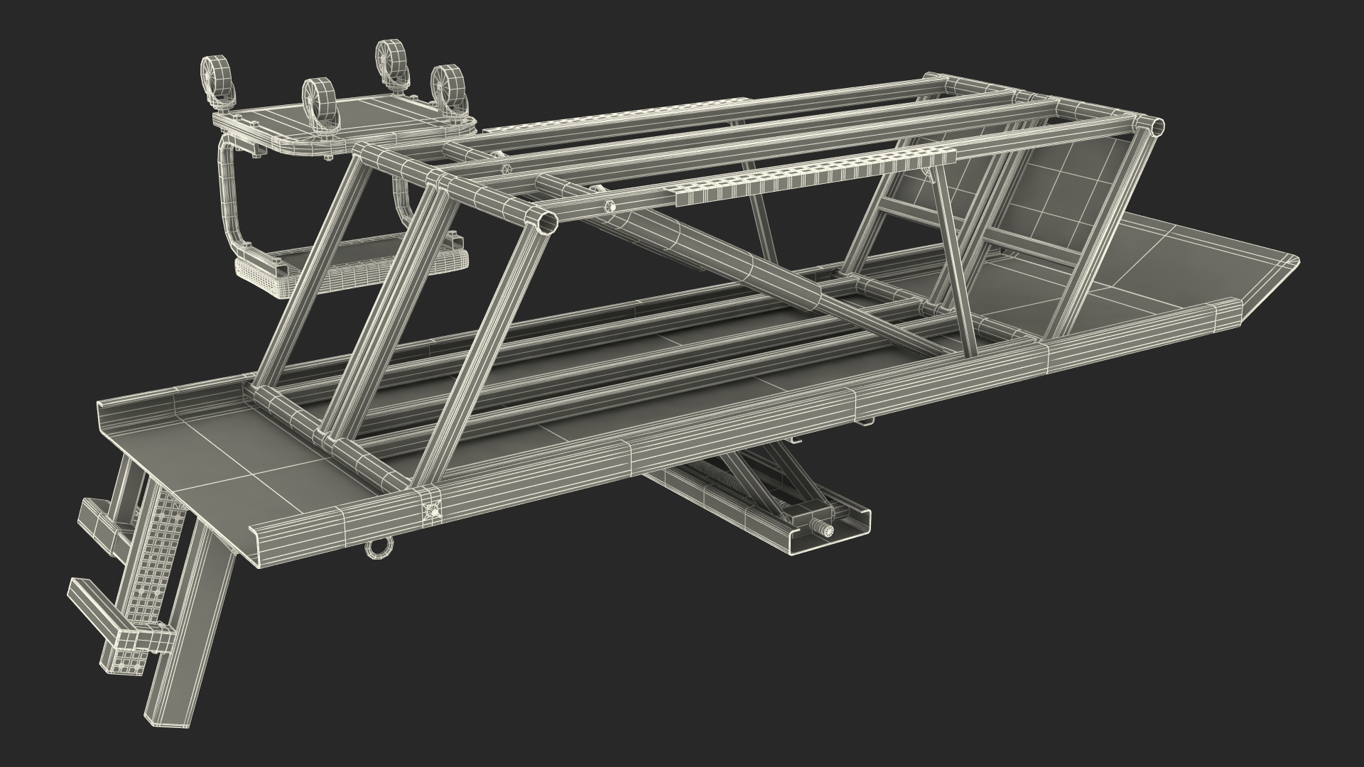 Motorcycle Lift Adapter Kit Rigged 3D model