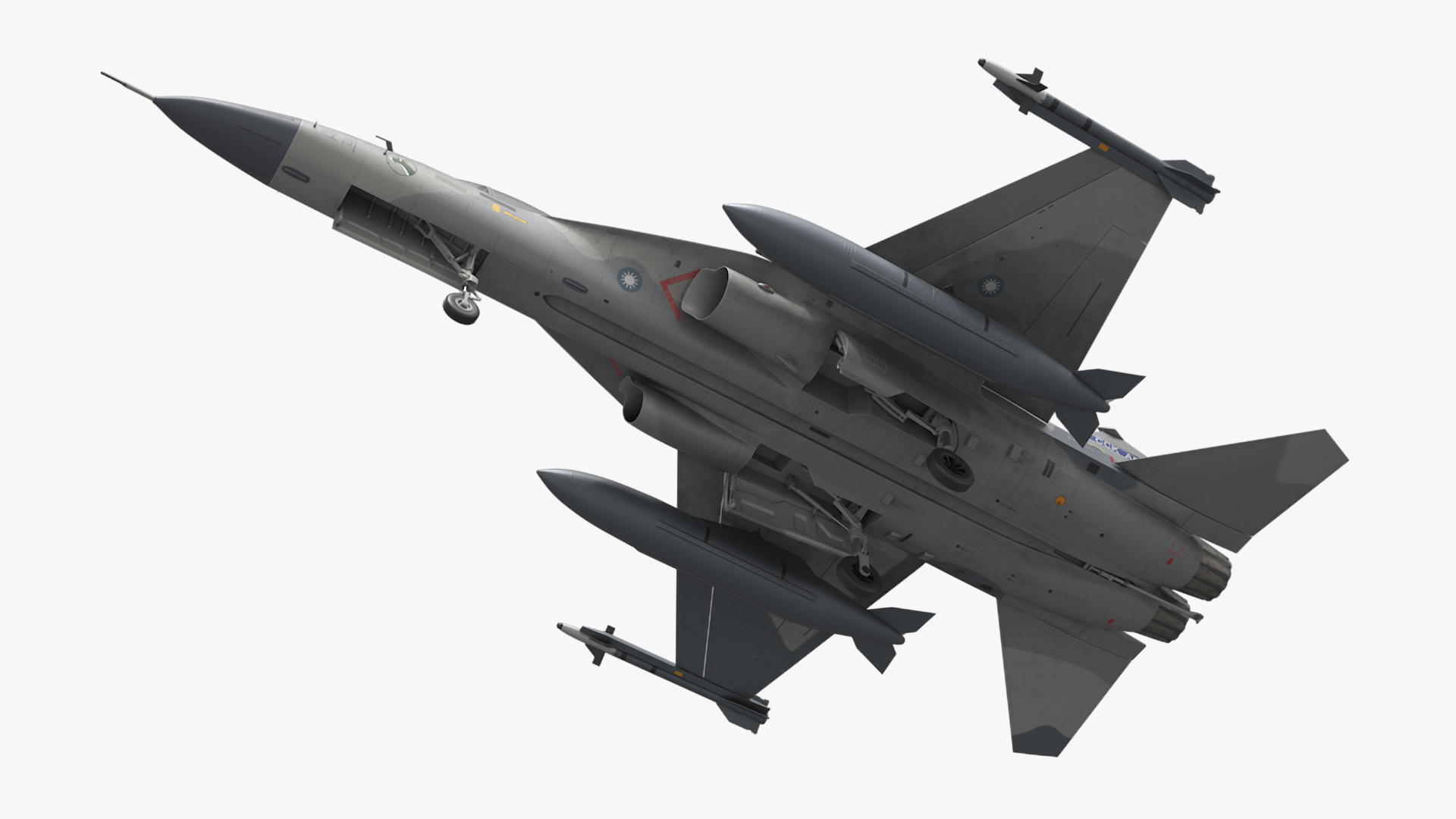 3D model Fighting Jet AIDC F-CK-1 Ching-Kuo Simplified