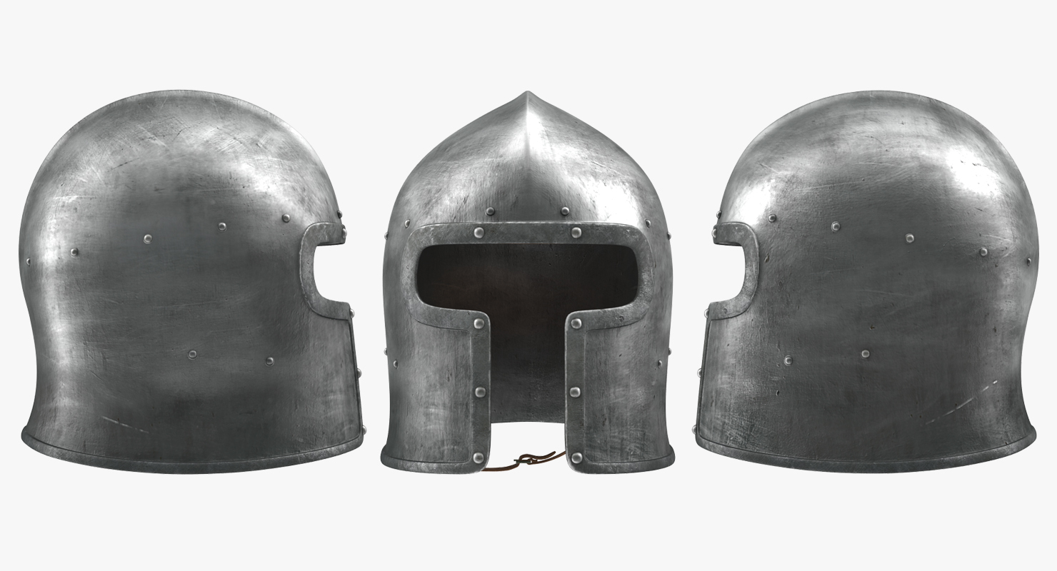 3D Barbuta Medieval Helmet model