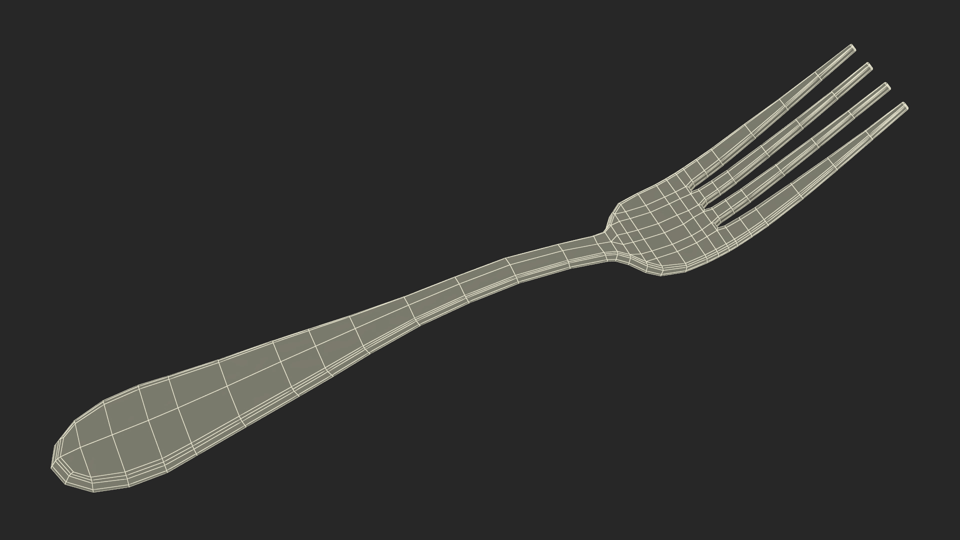 3D Golden Fork