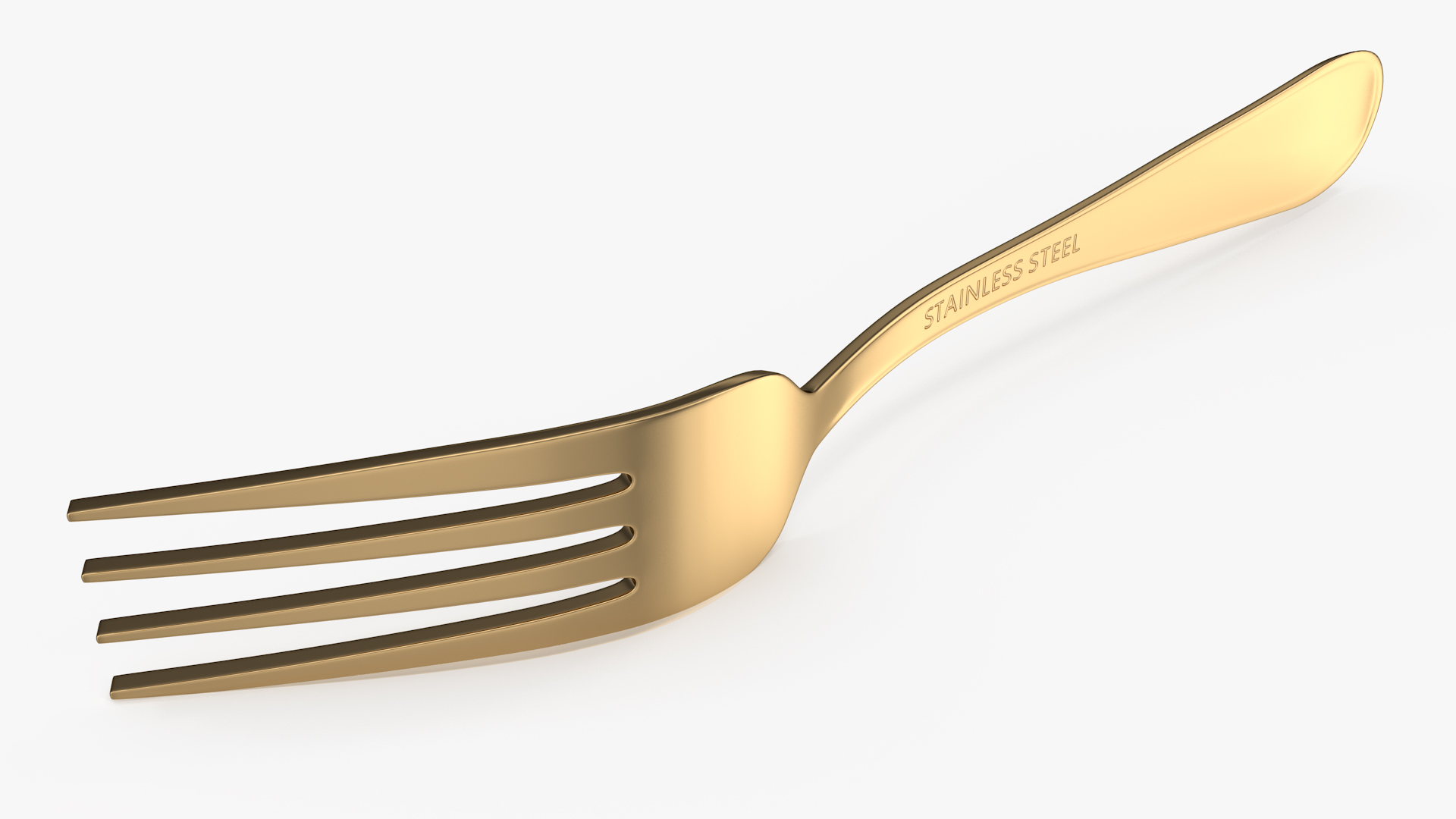 3D Golden Fork