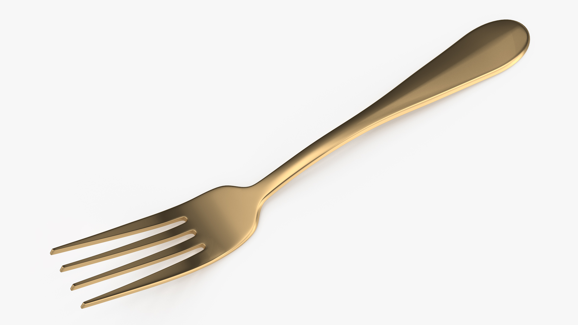 3D Golden Fork