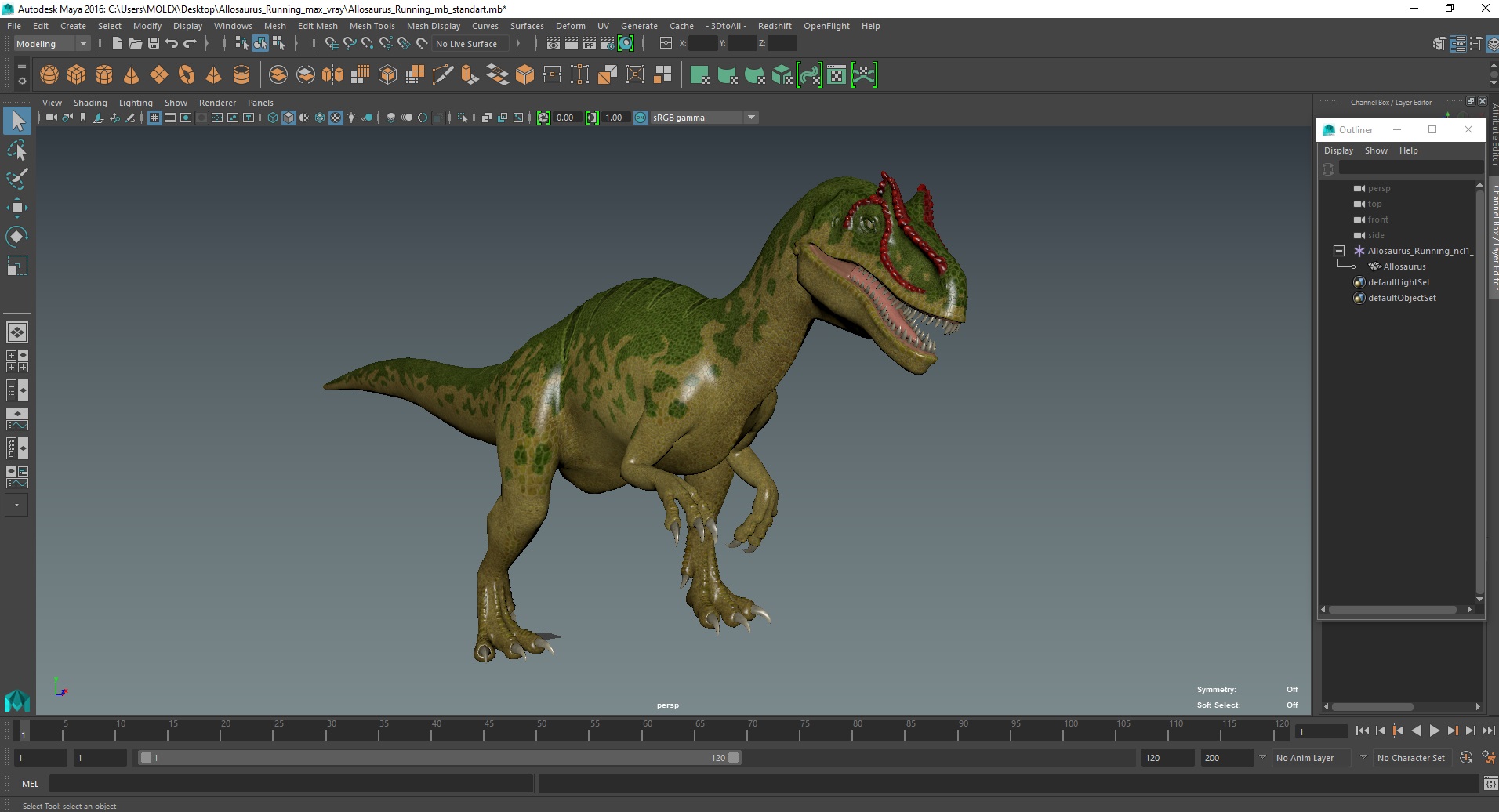 3D Allosaurus Running model