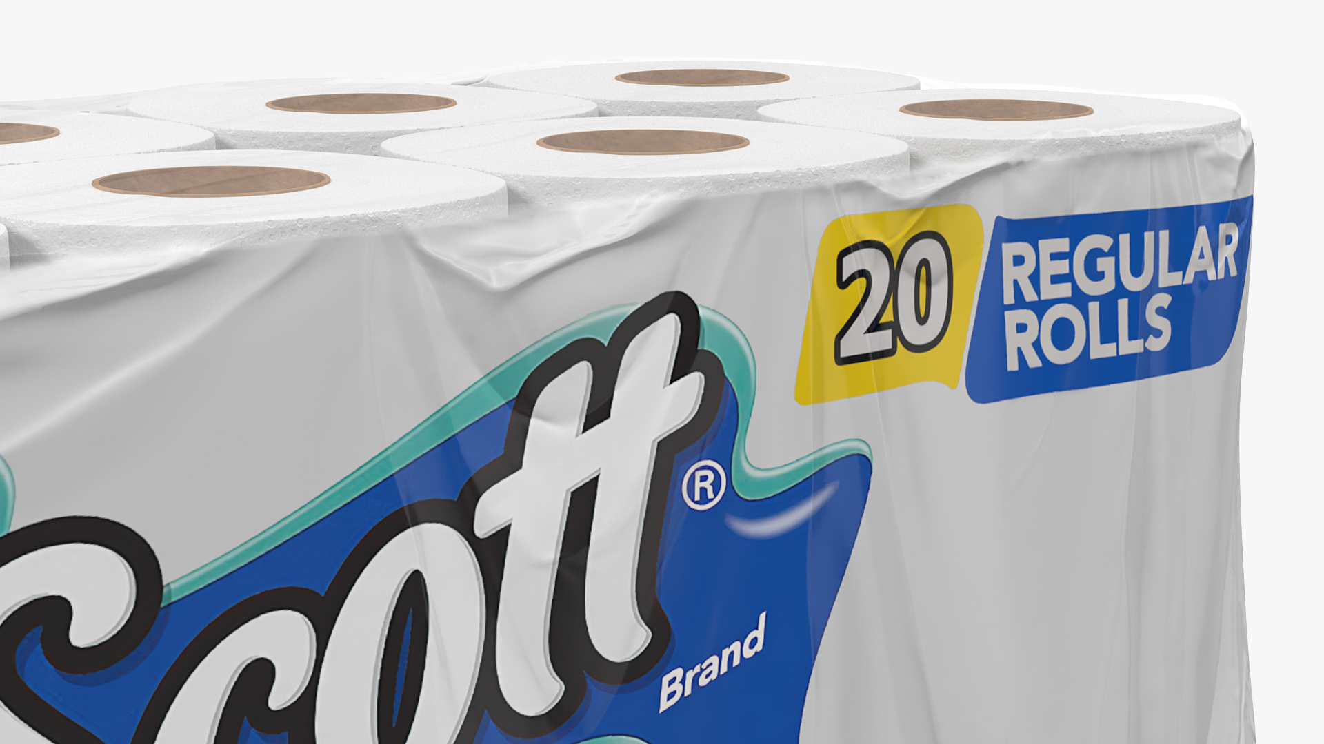 Scott Regular Roll Bath Tissue 20 Rolls 3D model