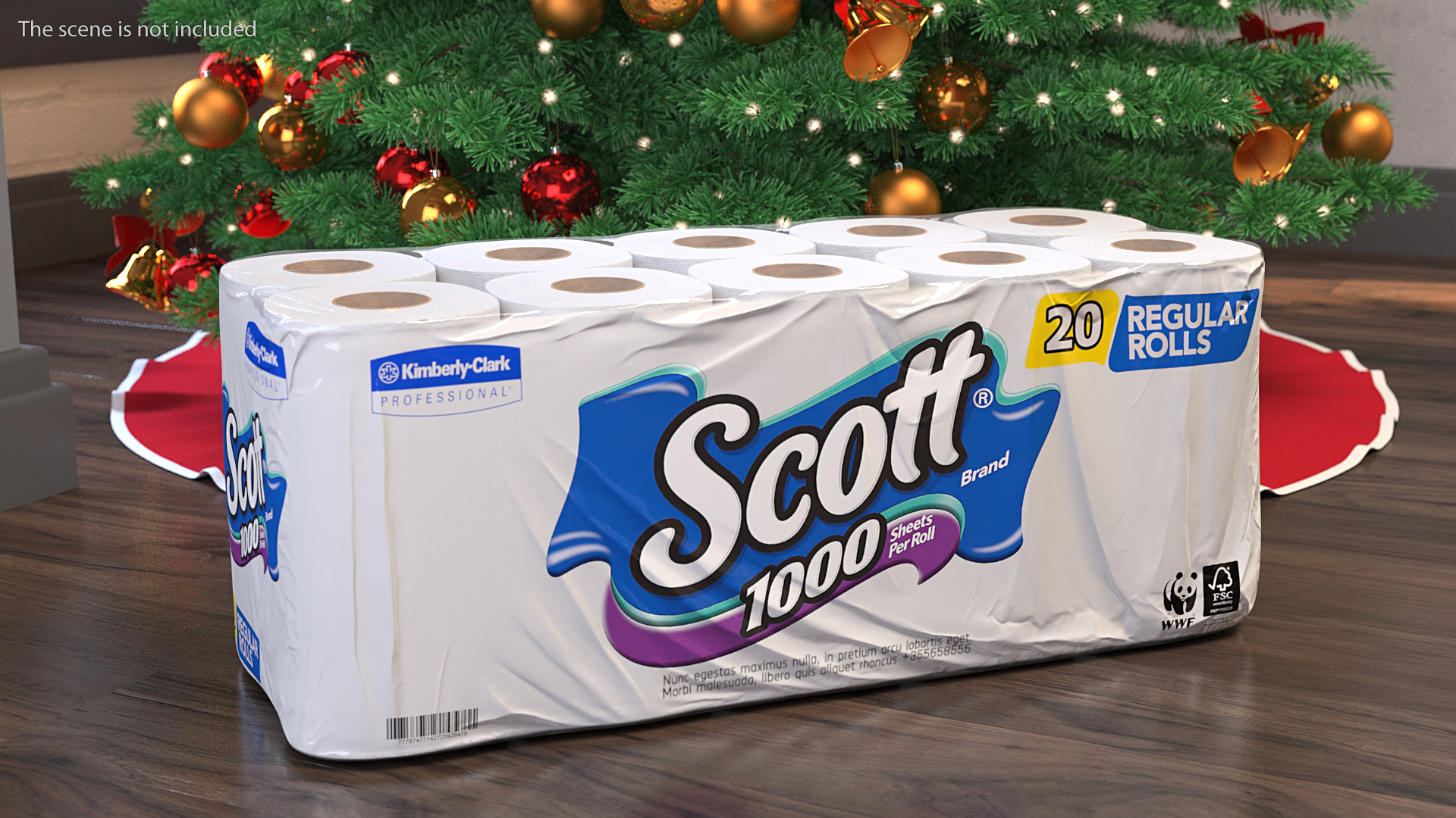 Scott Regular Roll Bath Tissue 20 Rolls 3D model