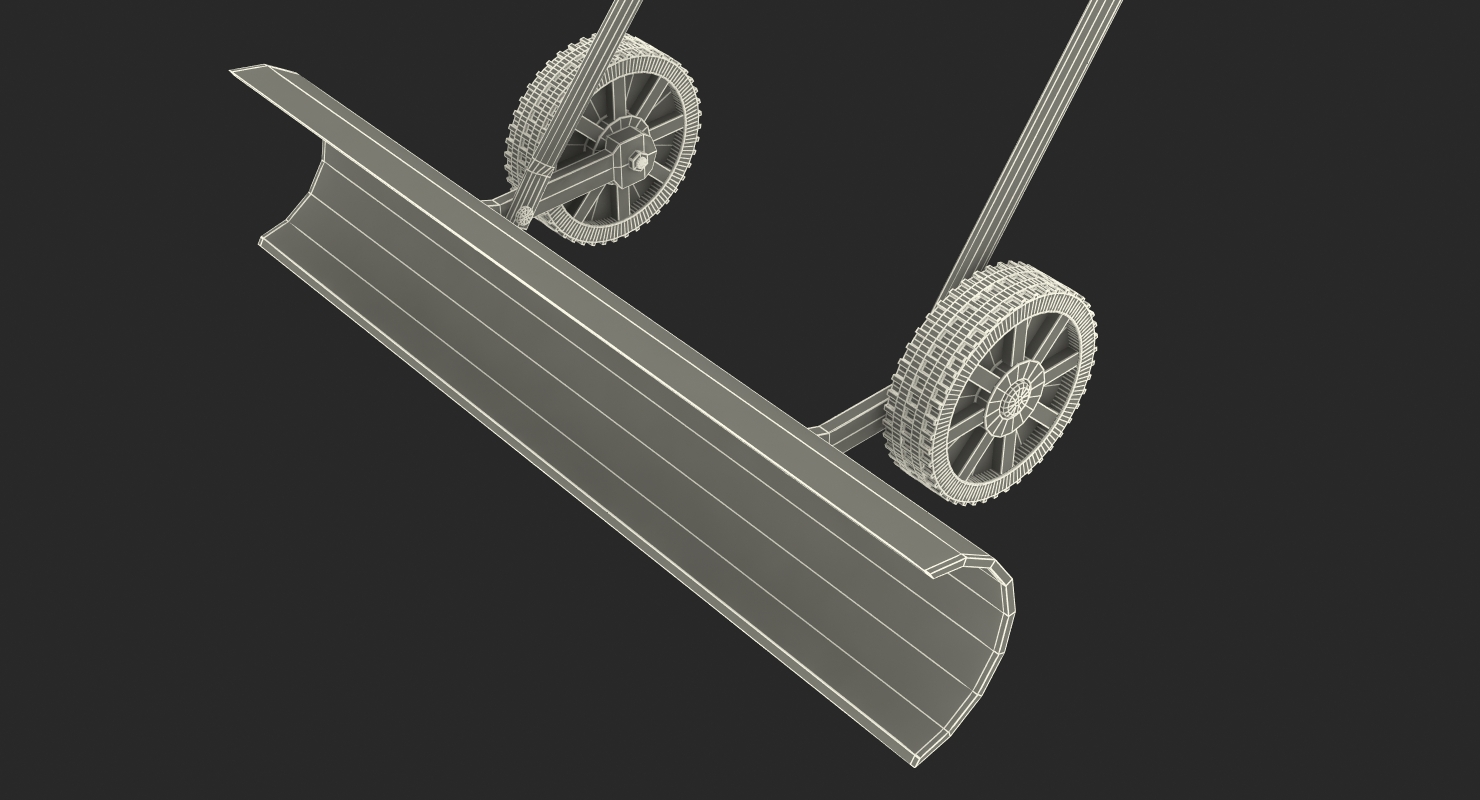 3D Snow Shovel with Wheels model