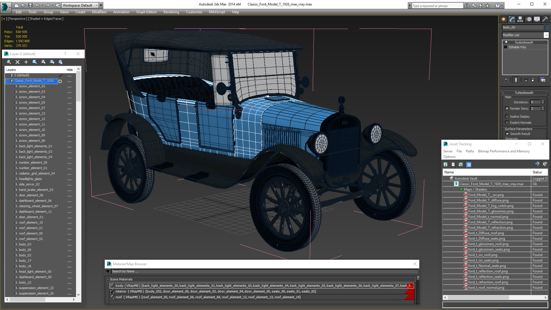 3D model Classic Ford Model T 1926