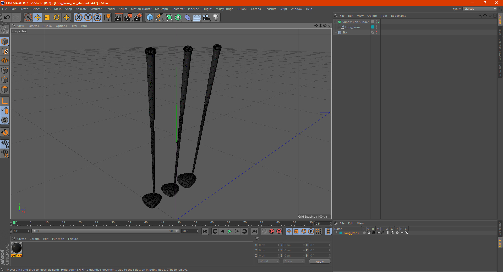 3D model Long Irons