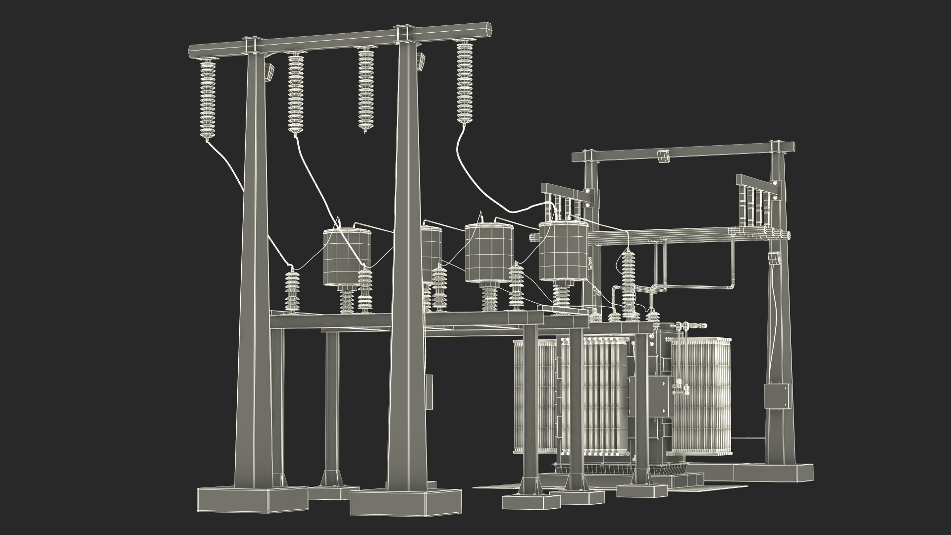 Electrical Power Substation Unit 3D