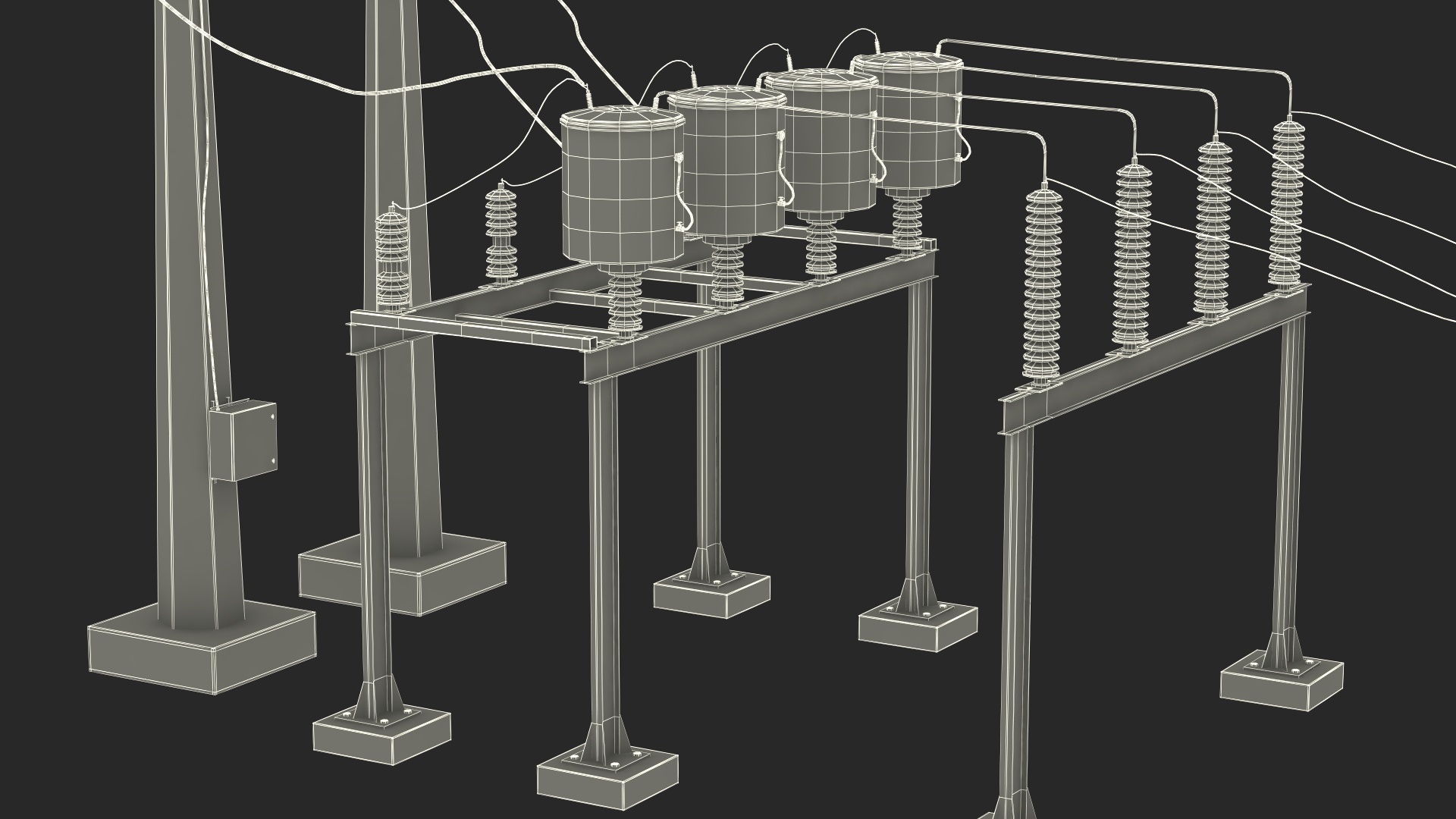 Electrical Power Substation Unit 3D