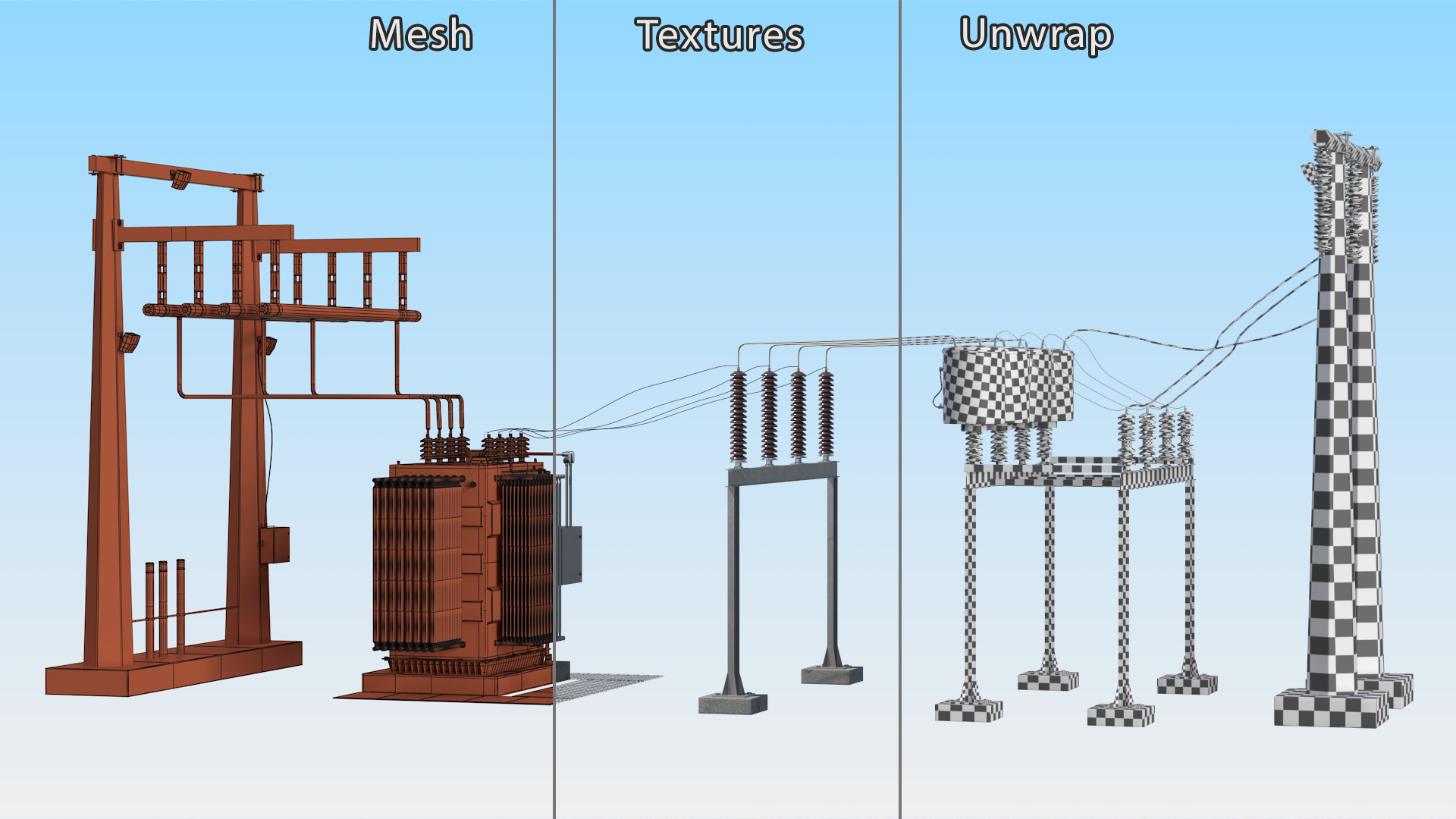 Electrical Power Substation Unit 3D