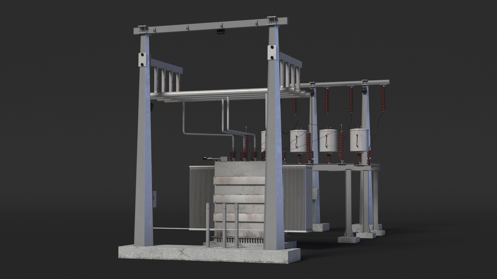 Electrical Power Substation Unit 3D