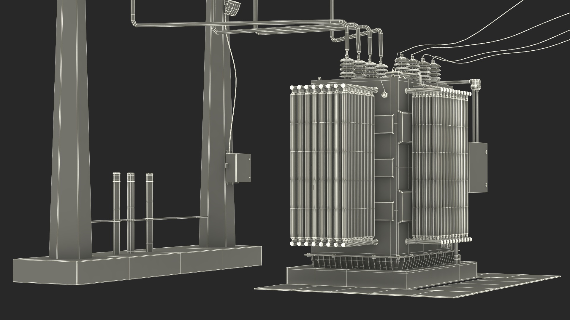 Electrical Power Substation Unit 3D