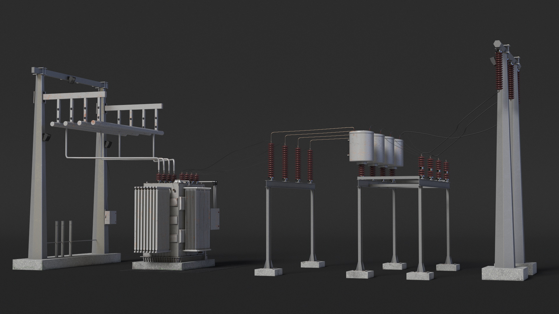 Electrical Power Substation Unit 3D